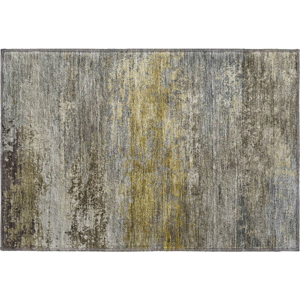 Chiang Mai Machine Washable Transitional Taupe Brown Rug 1'8" x 2'6"