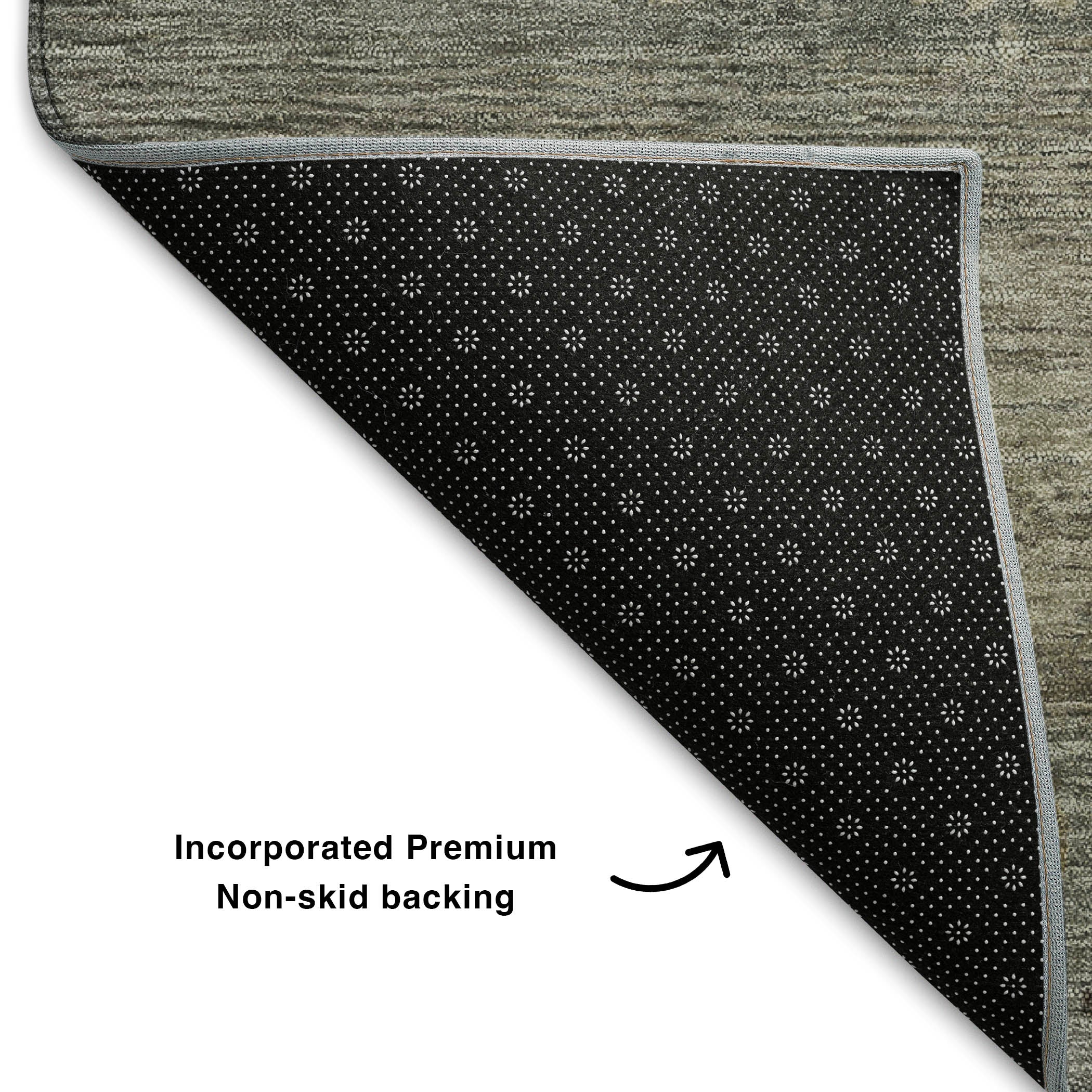 Chiang Mai Machine Washable Transitional Taupe Brown Rug 1'8" x 2'6" #shape_Rectangle