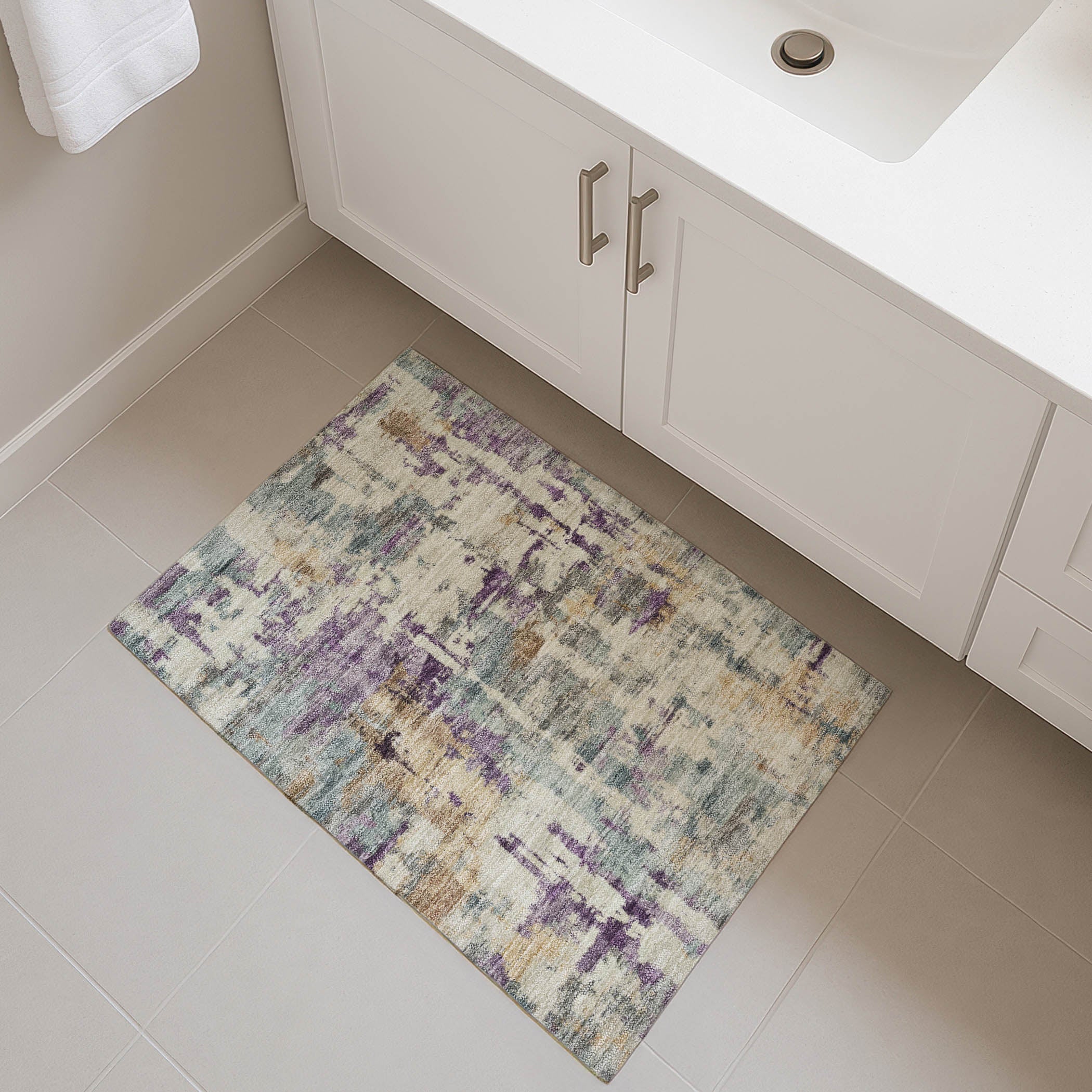Nairobi Machine Washable Transitional Linen Ivory Rug 1'8" x 2'6" #shape_Rectangle