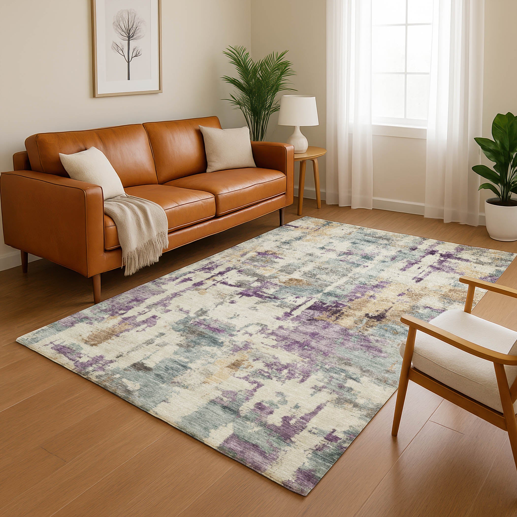 Nairobi Machine Washable Transitional Linen Ivory Rug 2'6" x 3'10" #shape_Rectangle