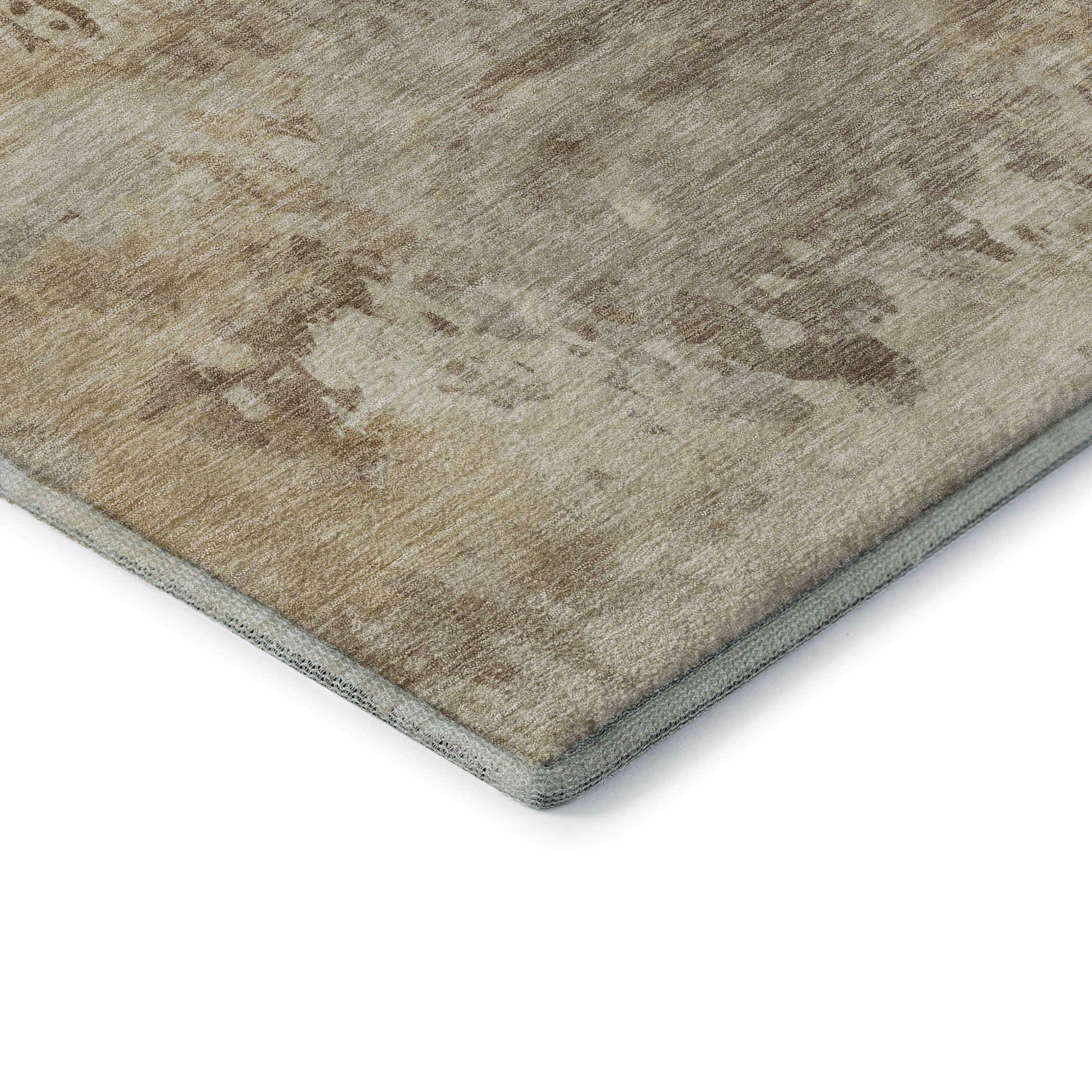 Santorini Machine Washable Transitional Tan Brown Rug 1'8" x 2'6" #shape_Rectangle