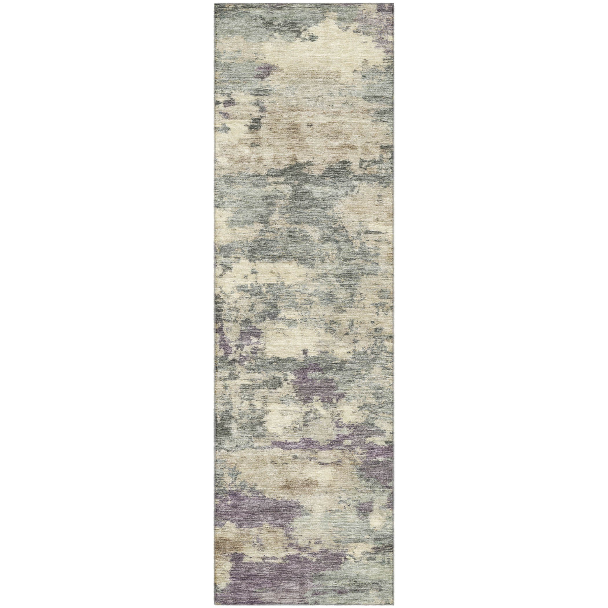 Cusco Machine Washable Transitional Sage Green Rug 2'3" x 7'6" #shape_Runner