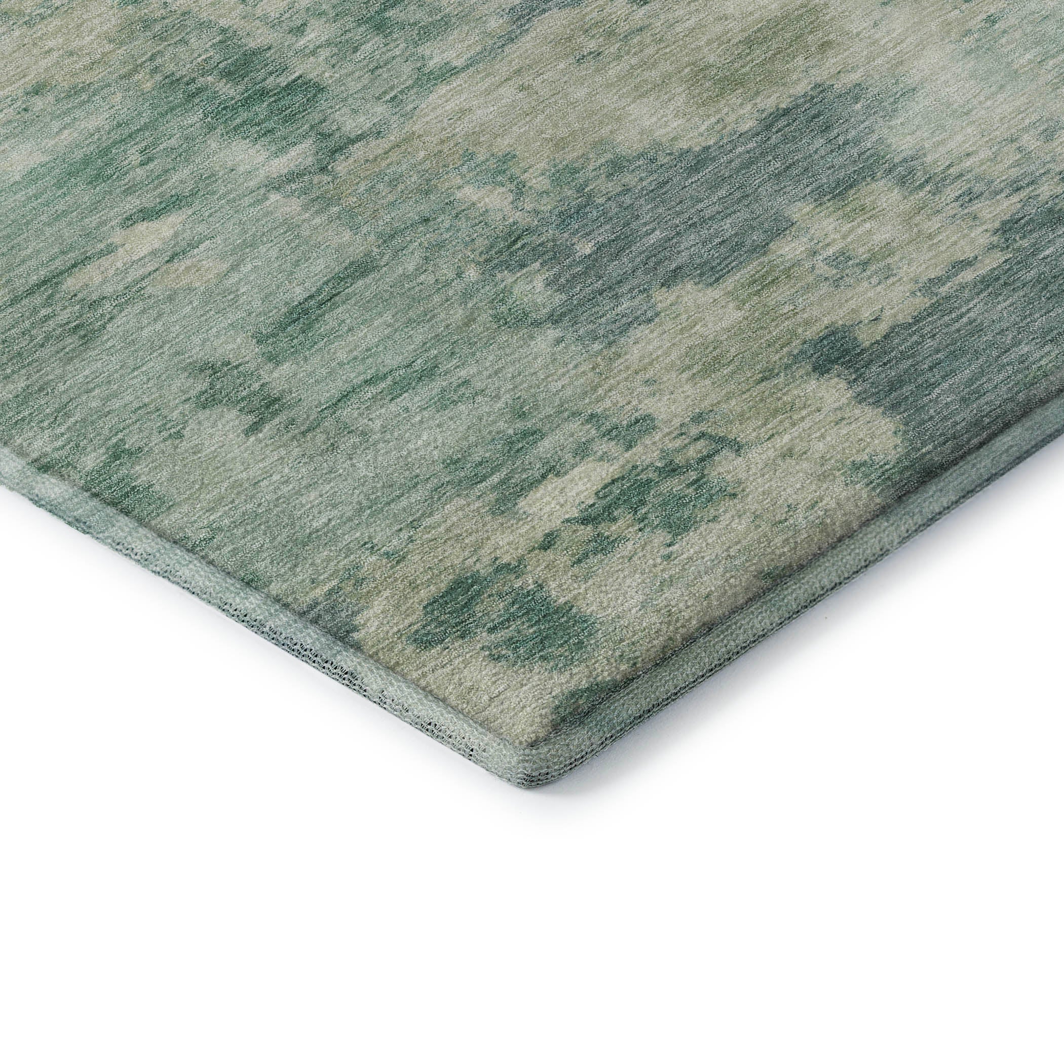 Cusco Machine Washable Transitional Teal Rug 1'8" x 2'6" #shape_Rectangle