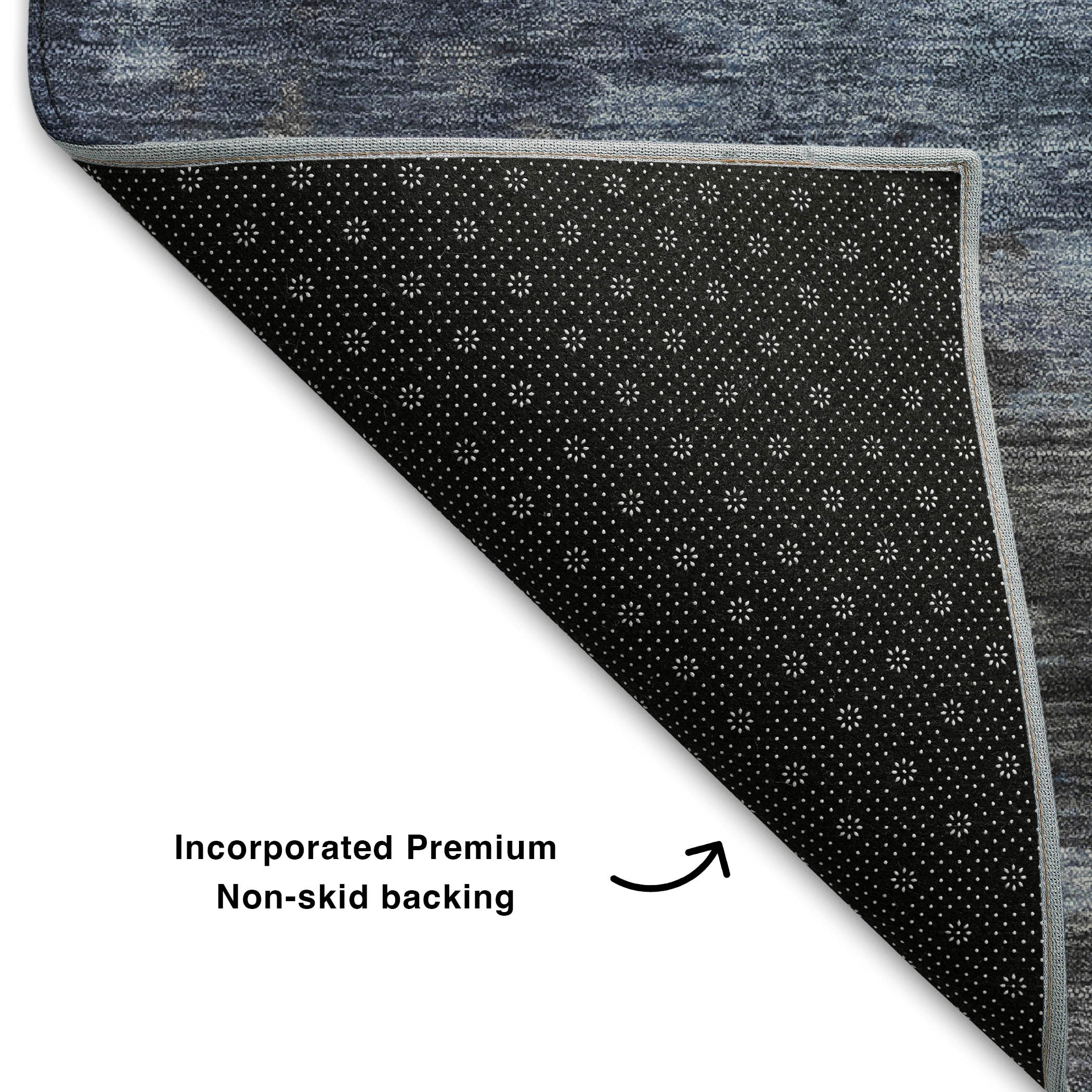 Seoul Machine Washable Transitional Blue Rug 1'8" x 2'6" #shape_Rectangle
