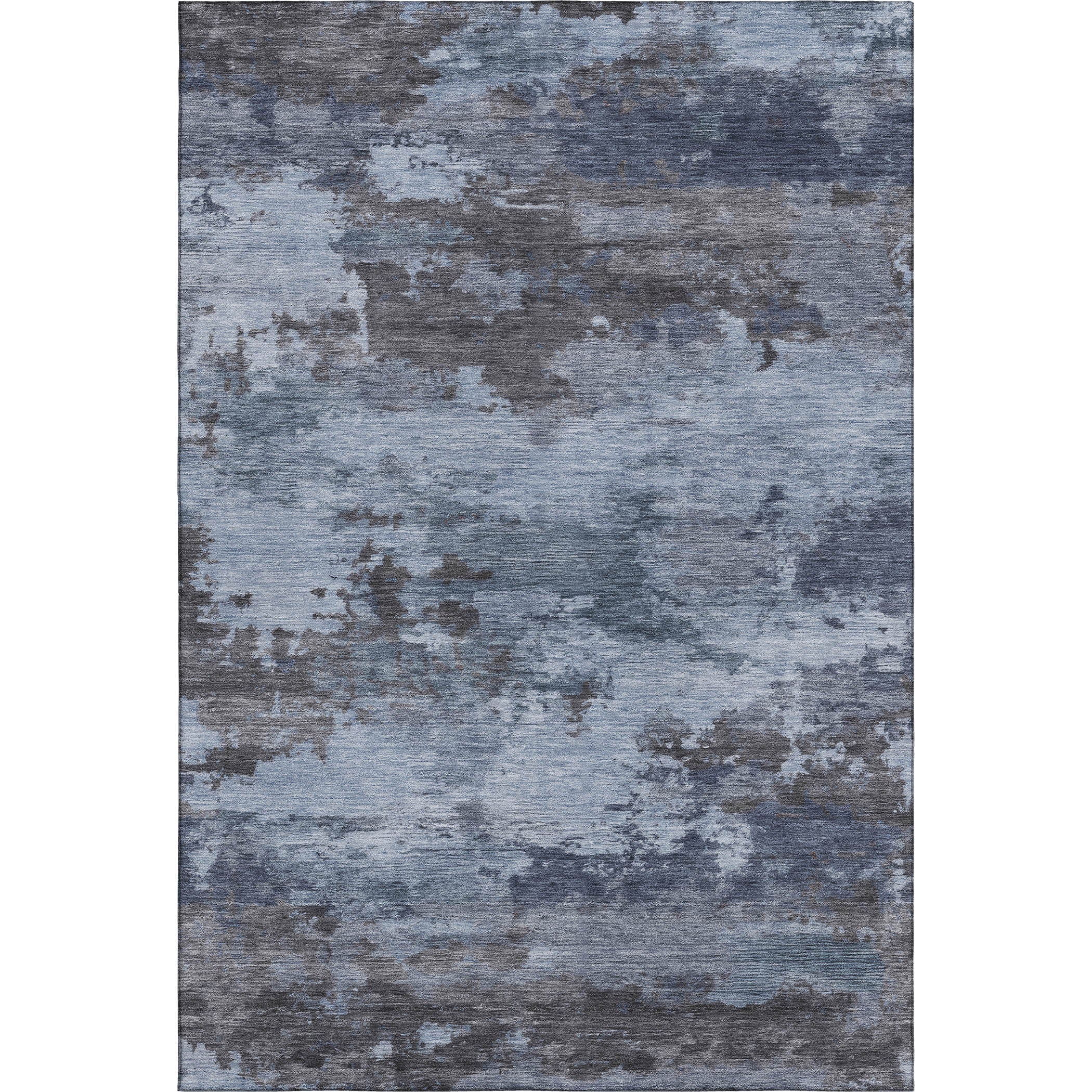 Seoul Machine Washable Transitional Blue Rug 2'6" x 3'10" #shape_Rectangle