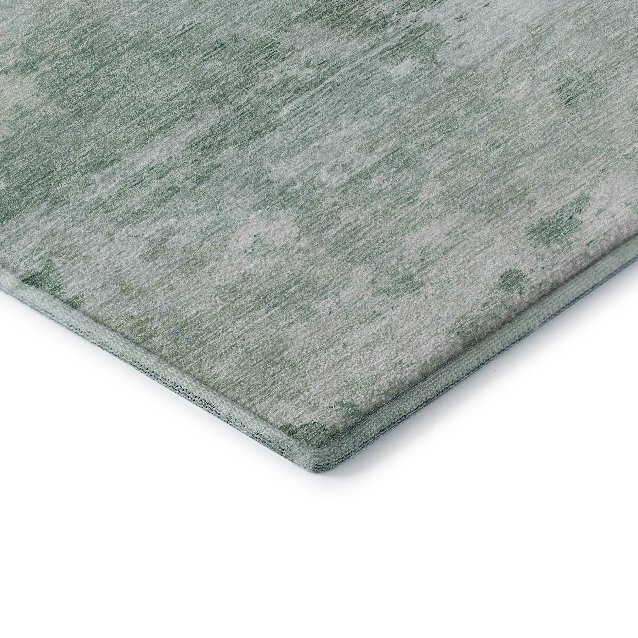 Seoul Machine Washable Transitional Mint Green Rug 1'8" x 2'6" #shape_Rectangle