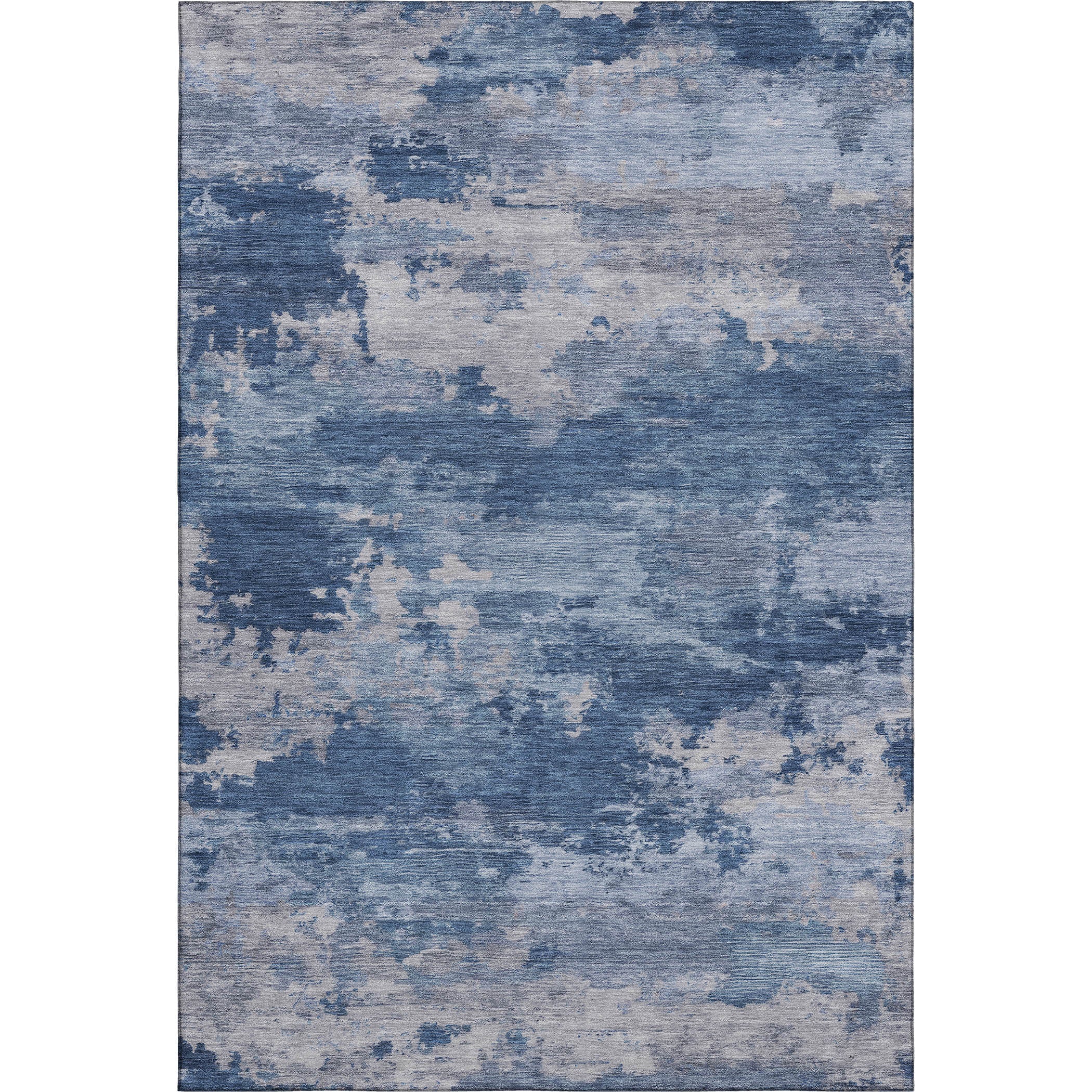 Seoul Machine Washable Transitional Navy Blue Rug 2'6" x 3'10" #shape_Rectangle