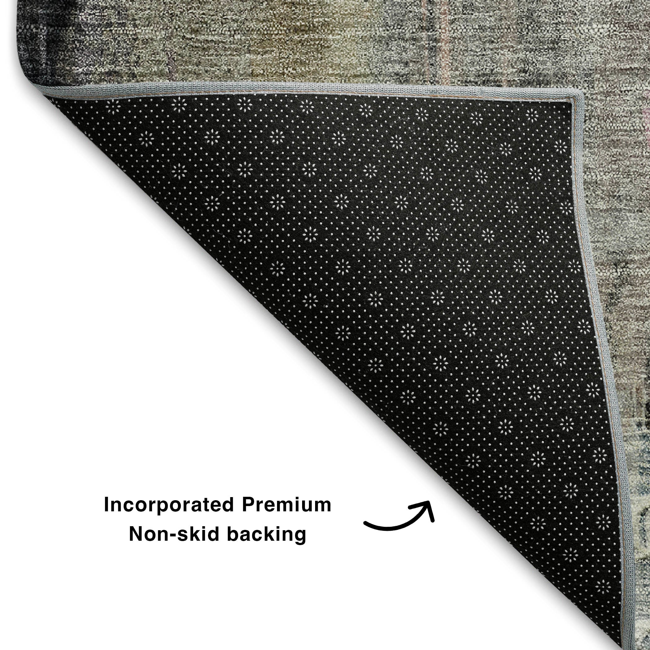 Hoi An Machine Washable Transitional Blue Rug 1'8" x 2'6" #shape_Rectangle