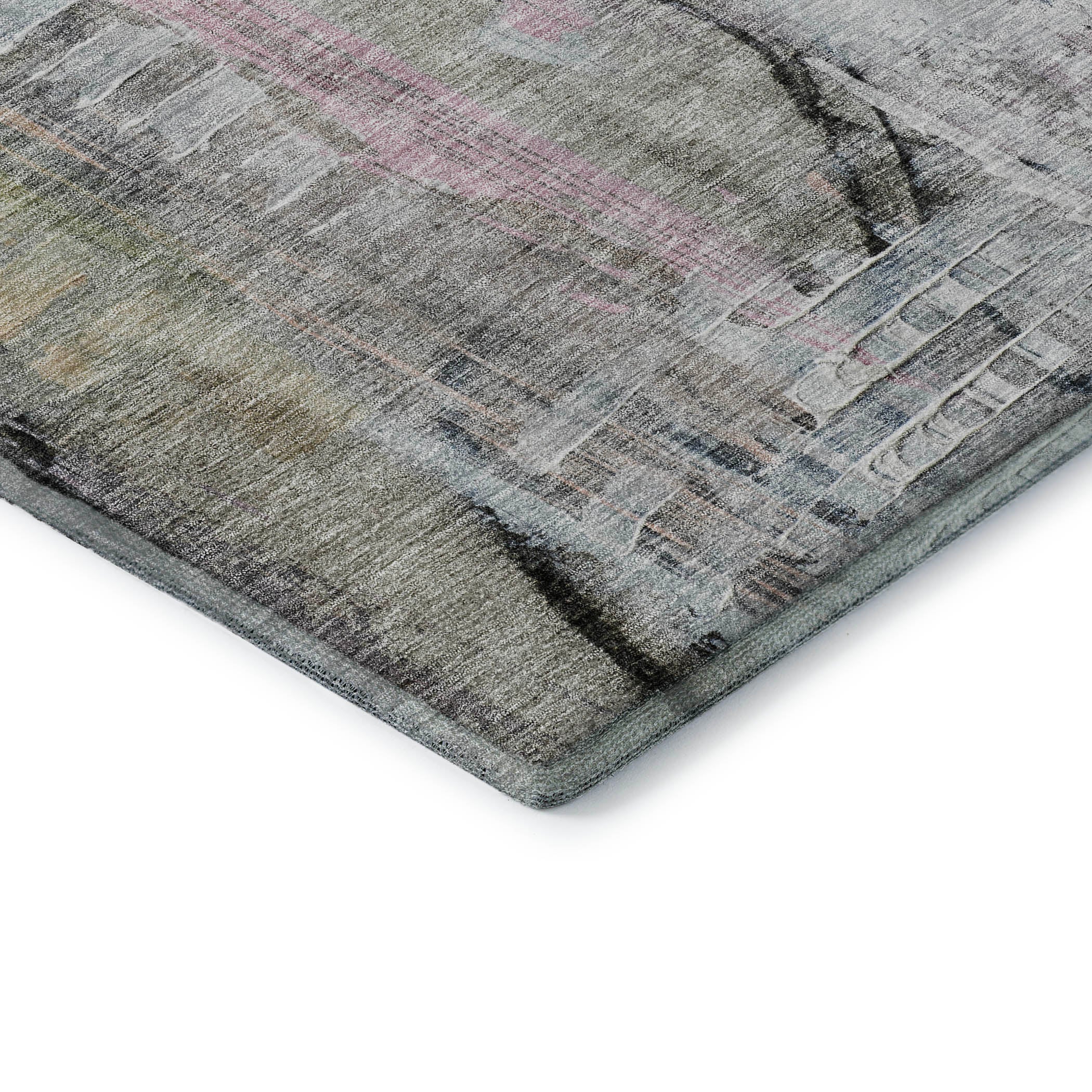Hoi An Machine Washable Transitional Blue Rug 1'8" x 2'6" #shape_Rectangle