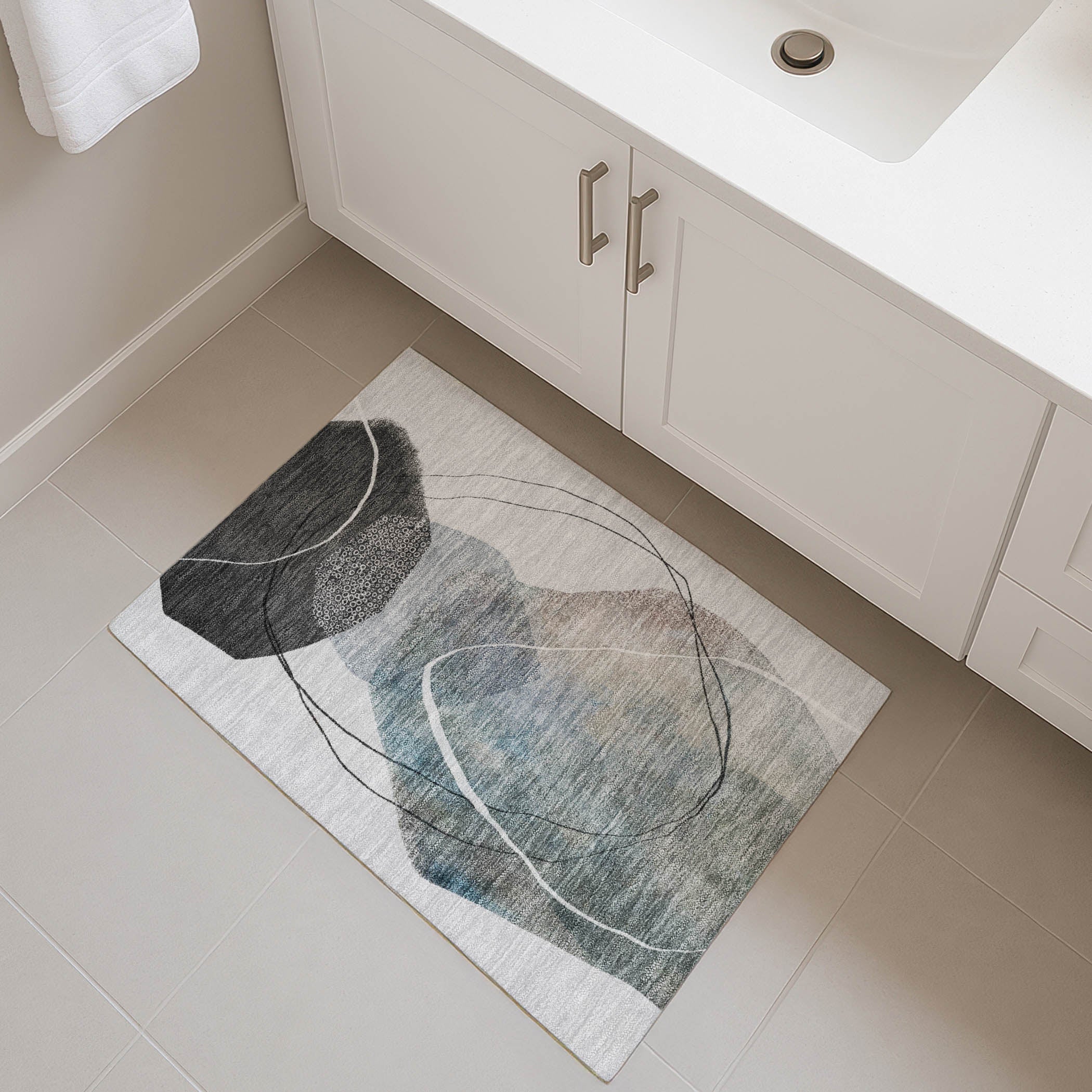 Mostar Machine Washable Transitional Ivory Rug 1'8" x 2'6" #shape_Rectangle