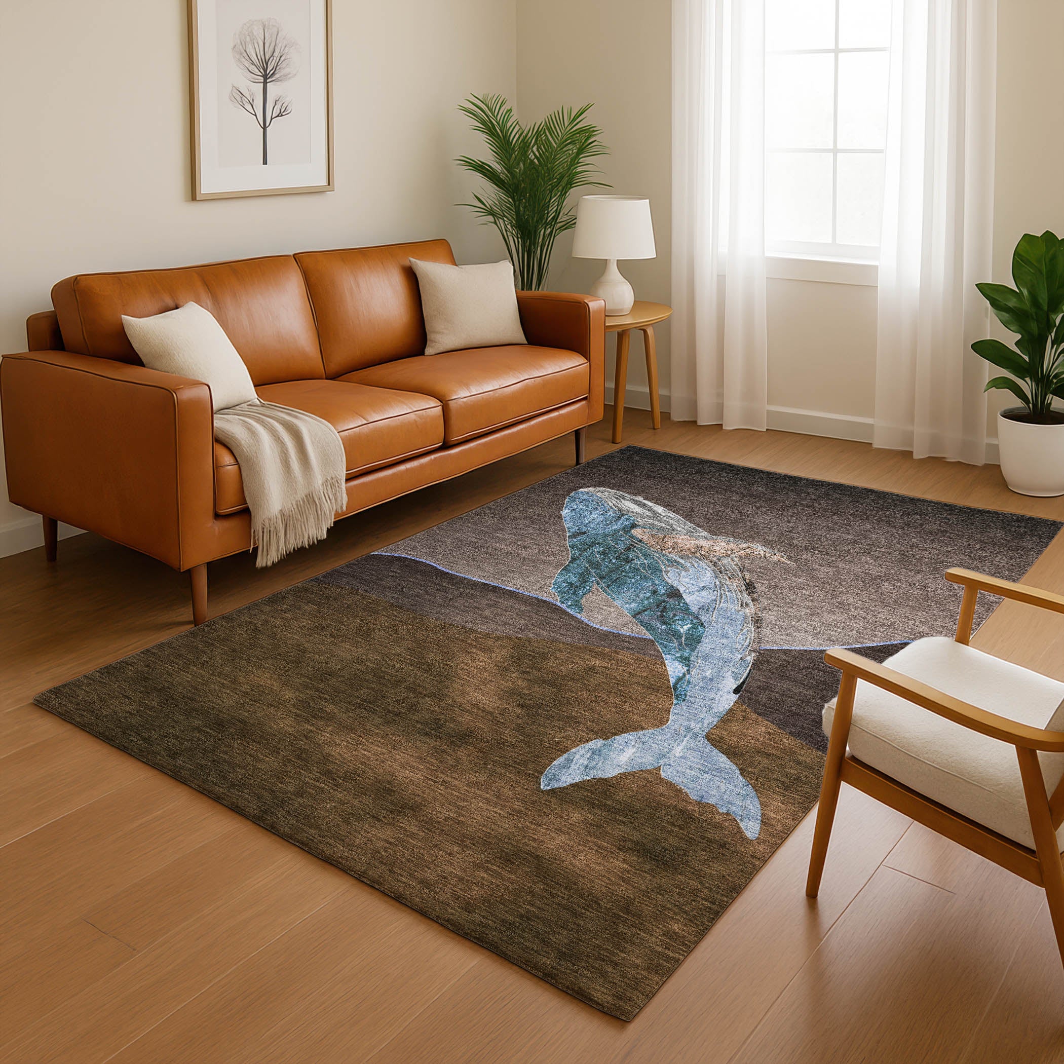 Valletta Machine Washable Transitional Brown Rug 2'6" x 3'10" #shape_Rectangle