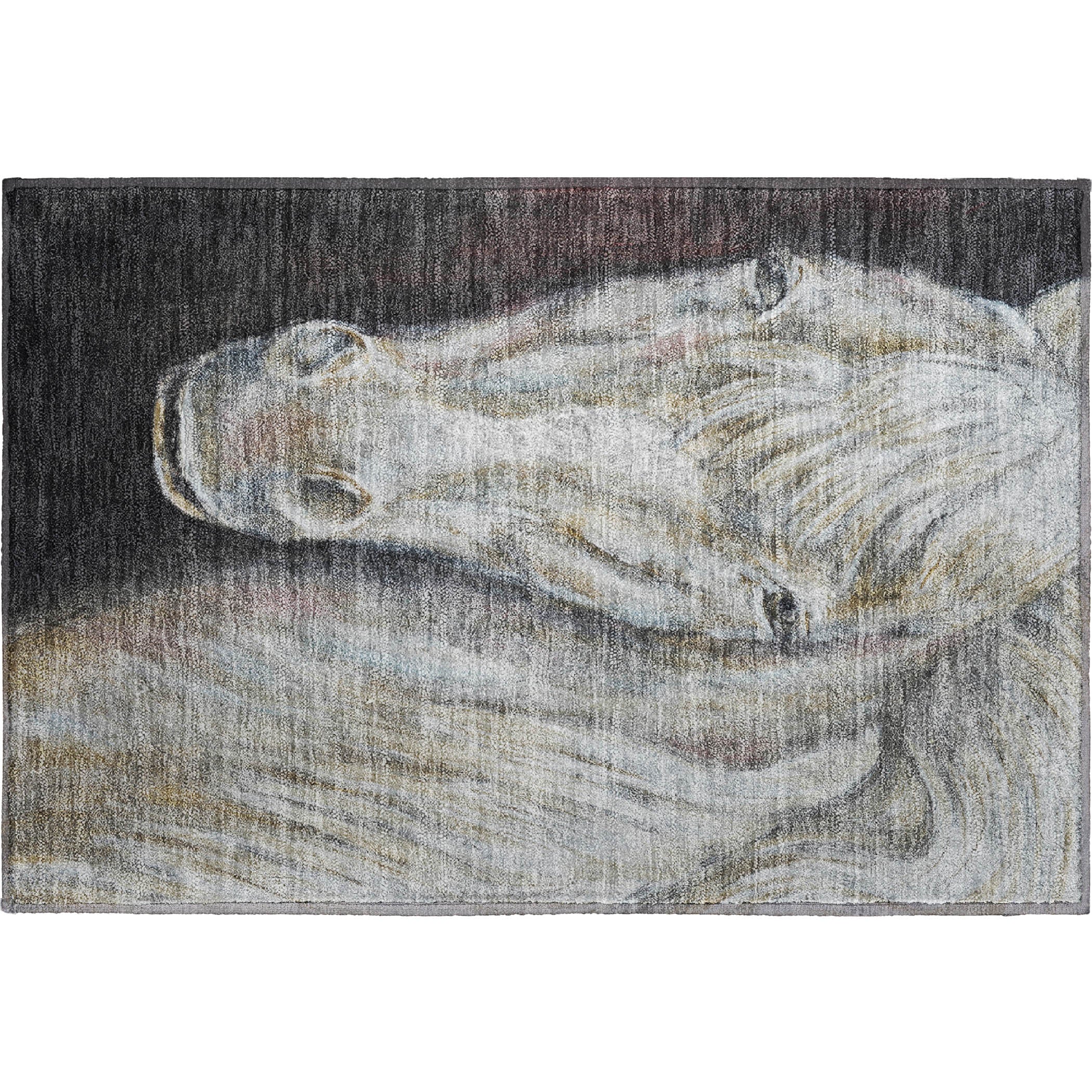 Bangkok Machine Washable Transitional Ivory Rug 1'8" x 2'6" #shape_Rectangle