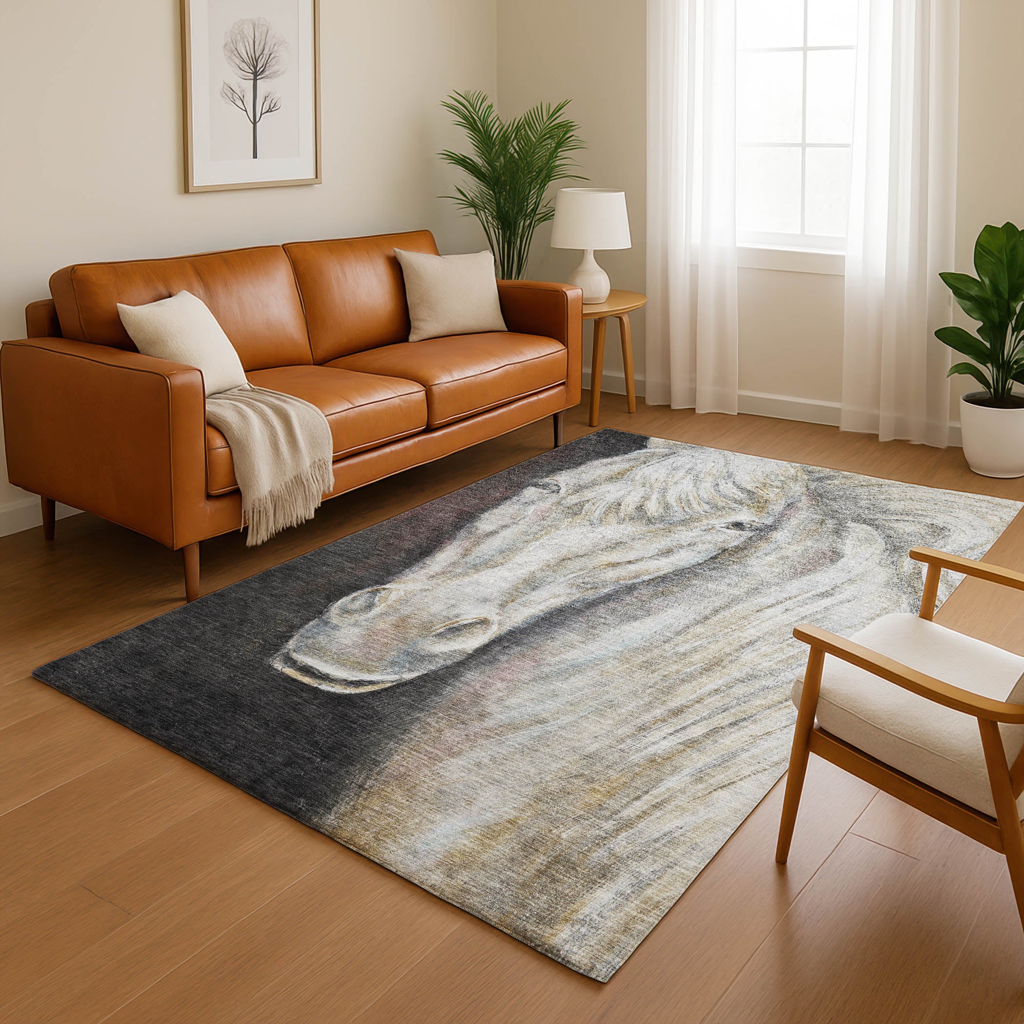 Bangkok Machine Washable Transitional Ivory Rug 2'6" x 3'10" #shape_Rectangle