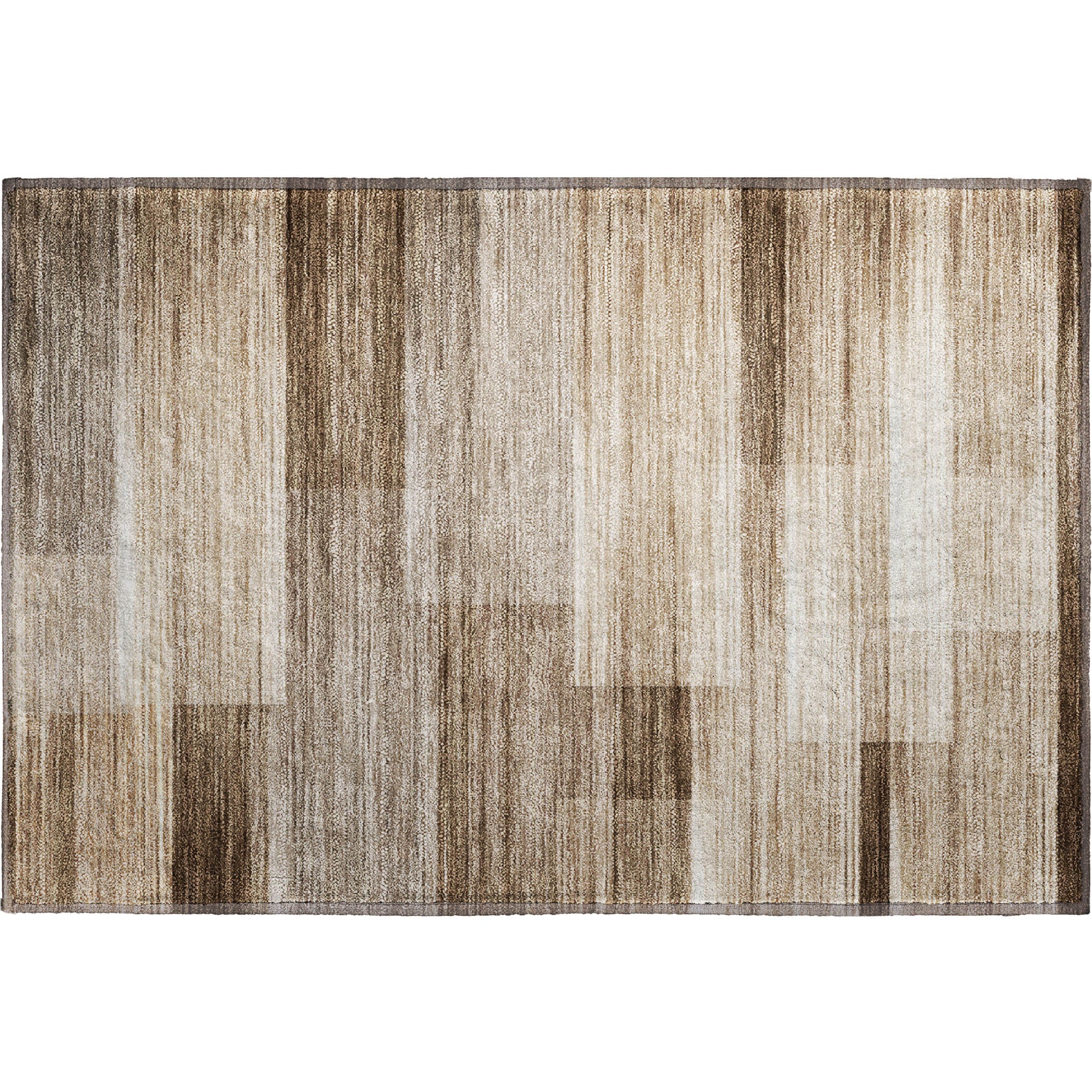 Prague Machine Washable Transitional Brown Rug 1'8" x 2'6" #shape_Rectangle