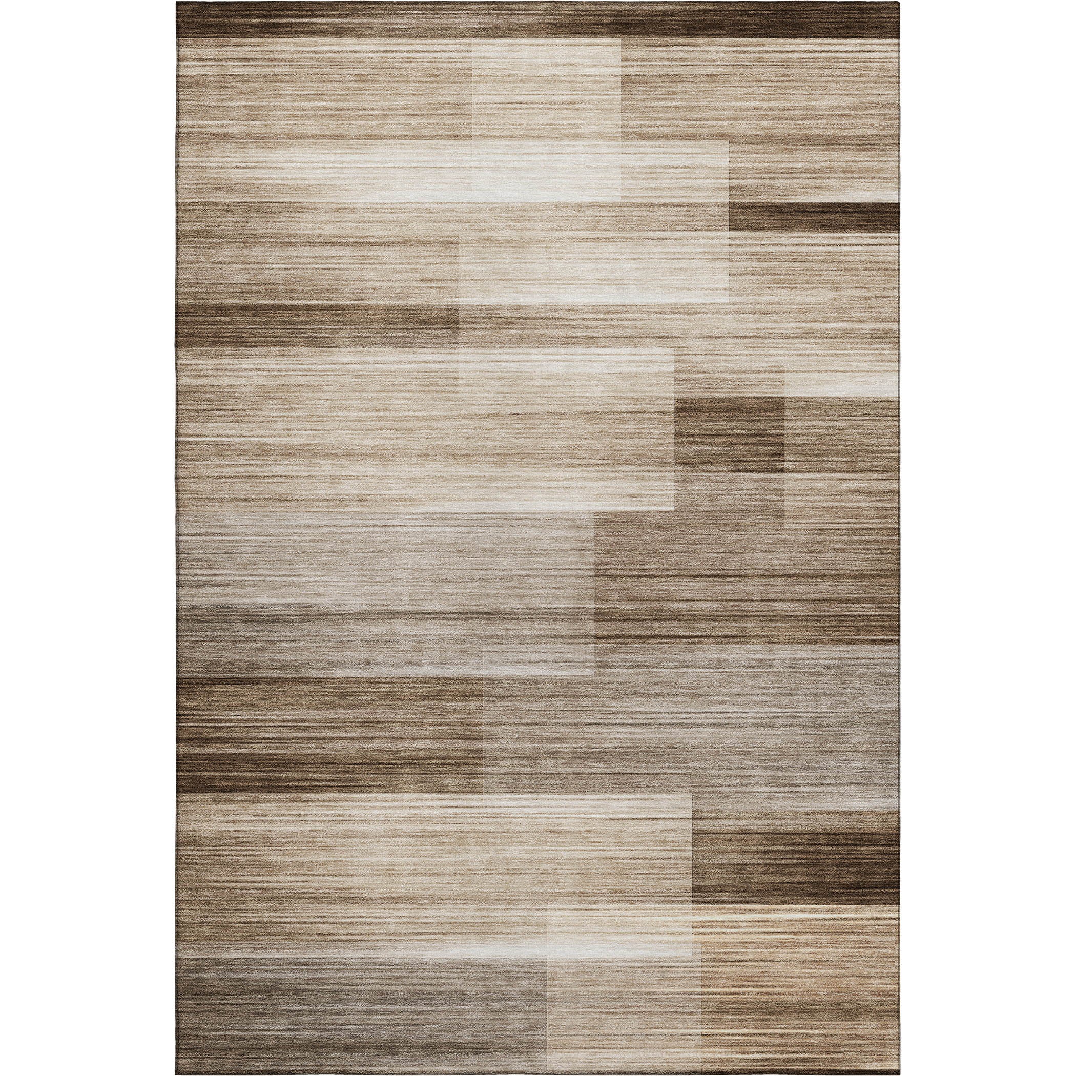 Prague Machine Washable Transitional Brown Rug 2'6" x 3'10" #shape_Rectangle