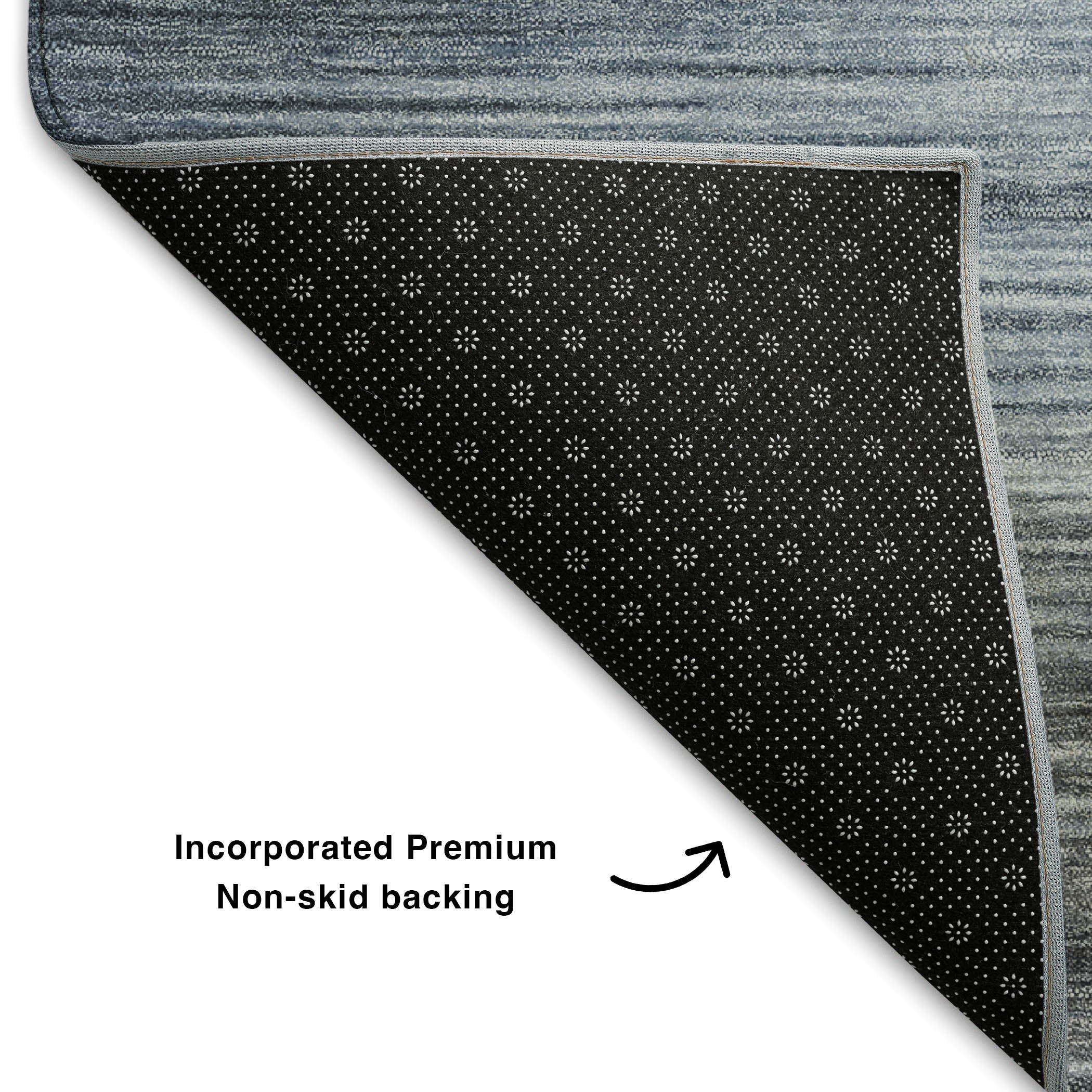 Prague Machine Washable Transitional Denim Blue Rug 1'8" x 2'6" #shape_Rectangle
