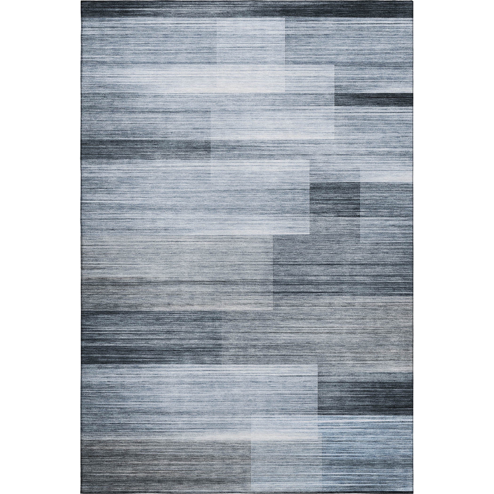 Prague Machine Washable Transitional Denim Blue Rug 2'6" x 3'10" #shape_Rectangle