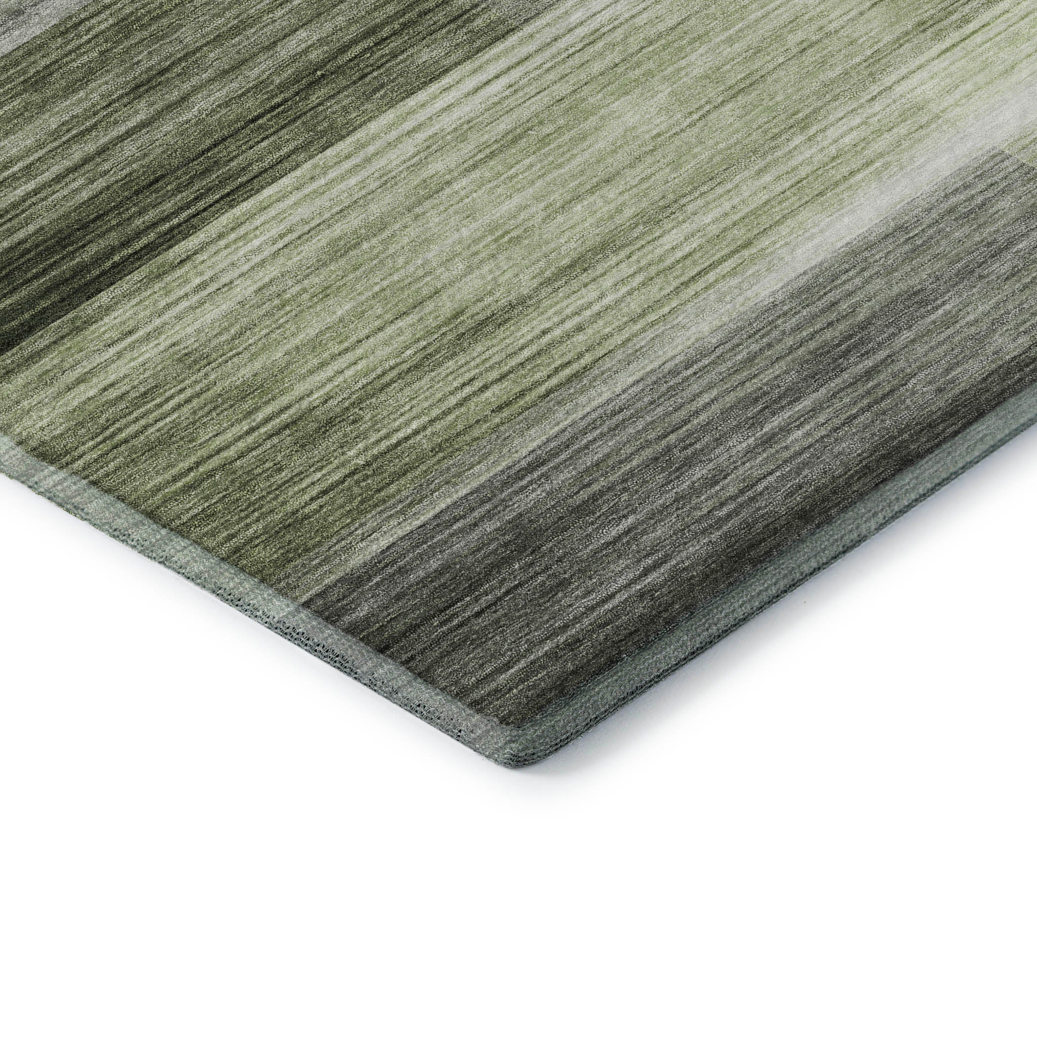 Prague Machine Washable Transitional Green Rug 1'8" x 2'6" #shape_Rectangle