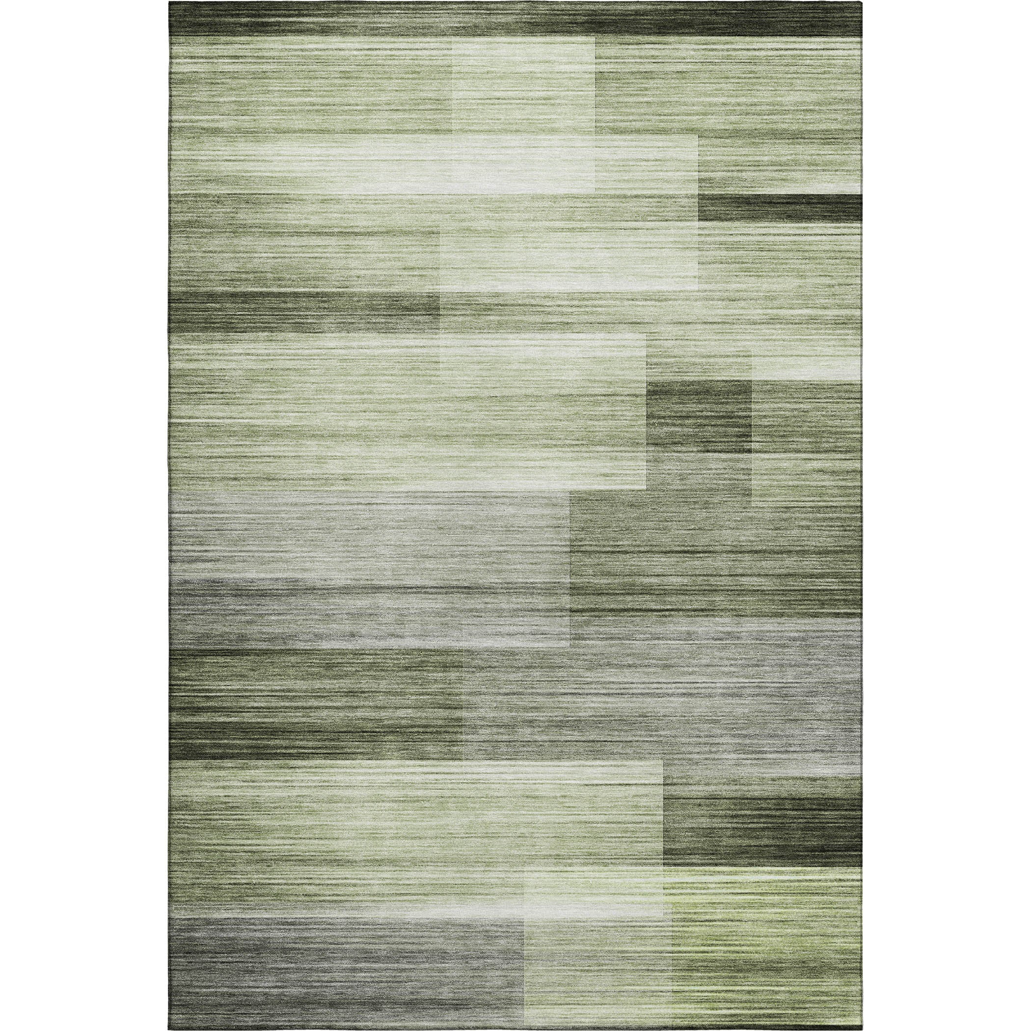 Prague Machine Washable Transitional Green Rug 2'6" x 3'10" #shape_Rectangle