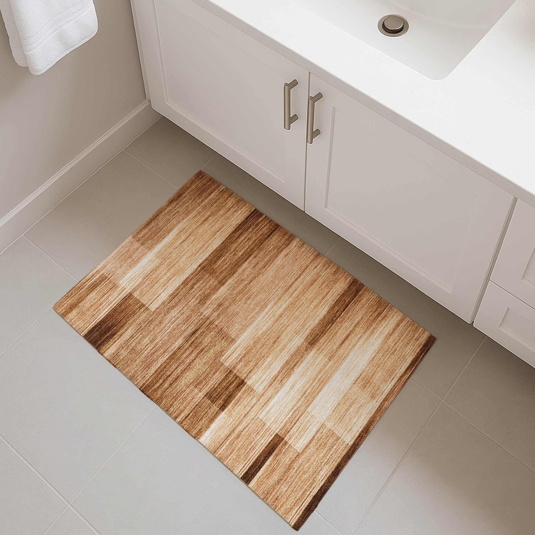 Prague Machine Washable Transitional Paprika Orange Rug 1'8" x 2'6" #shape_Rectangle