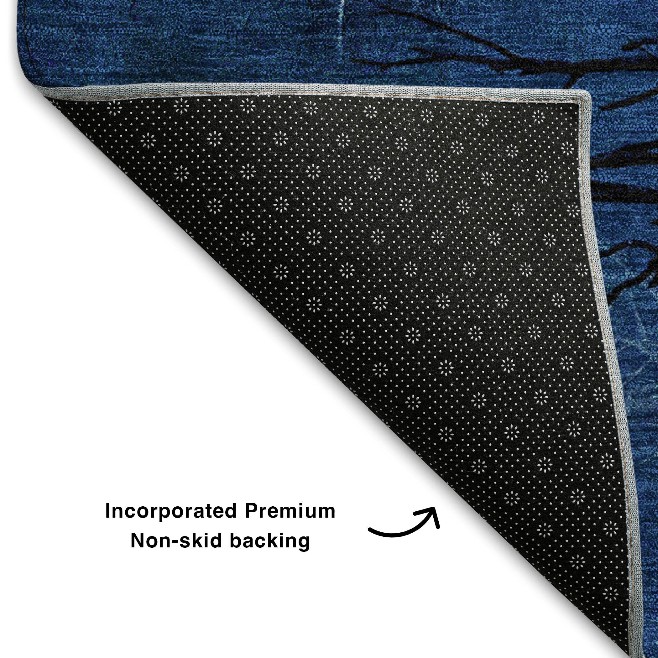 Colombo Machine Washable Transitional Blue Rug 1'8" x 2'6" #shape_Rectangle
