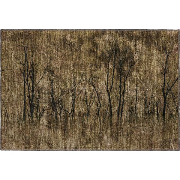 Colombo Machine Washable Transitional Brown Rug 1'8" x 2'6"