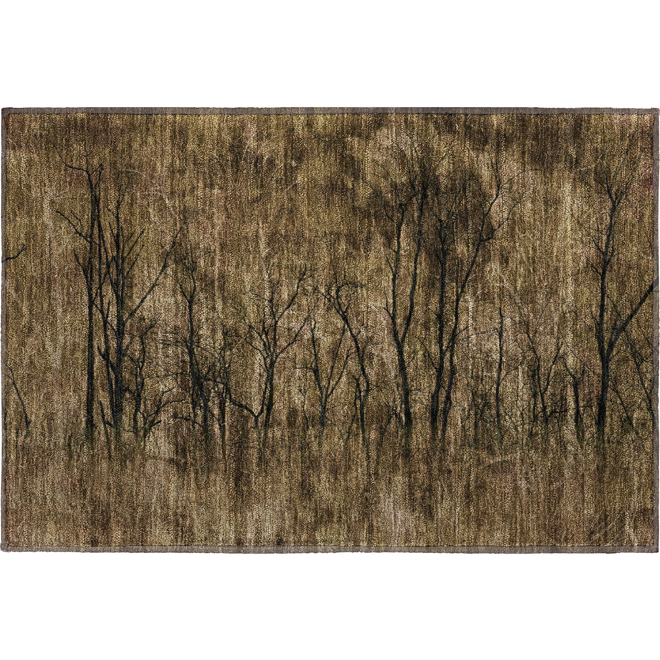 Colombo Machine Washable Transitional Brown Rug 1'8" x 2'6" #shape_Rectangle