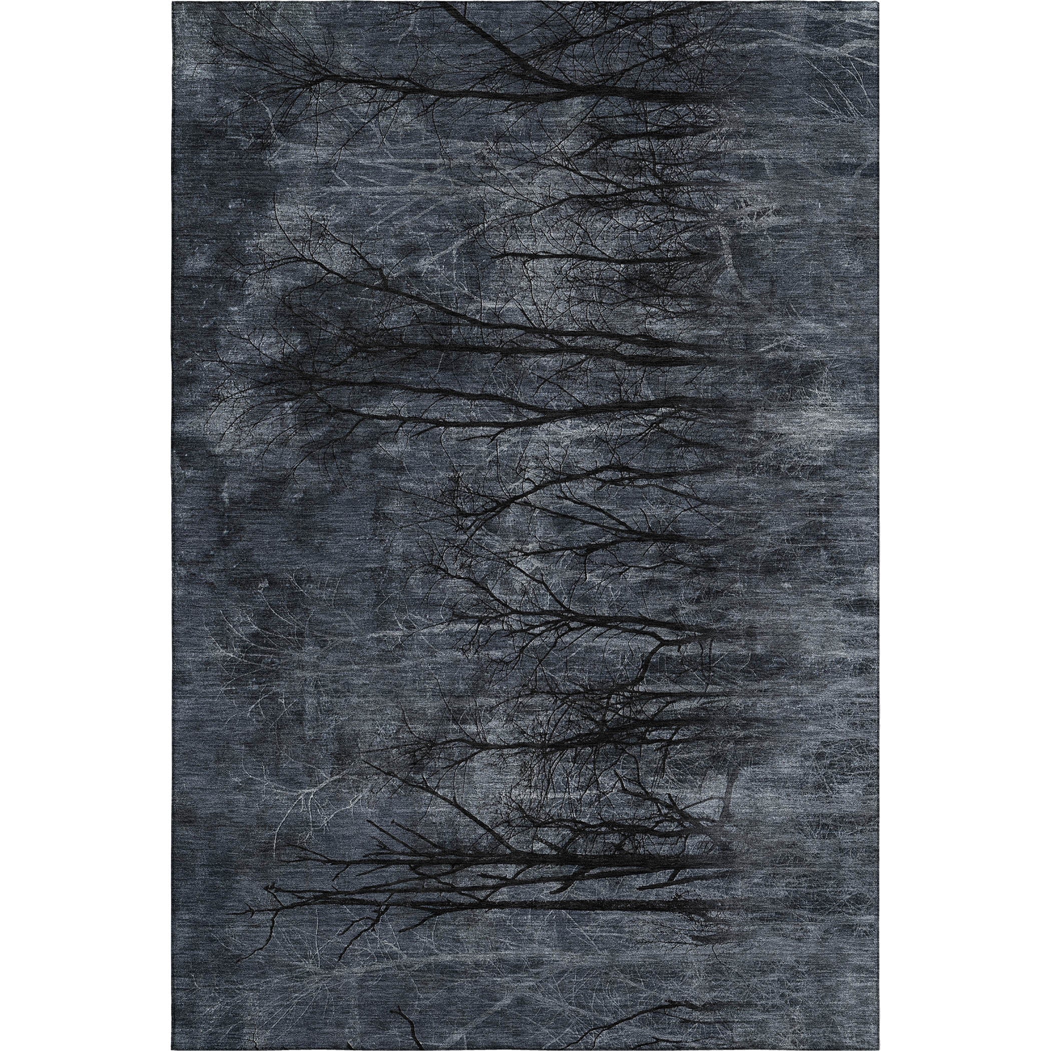 Colombo Machine Washable Transitional Charcoal Gray Rug 2'6" x 3'10" #shape_Rectangle
