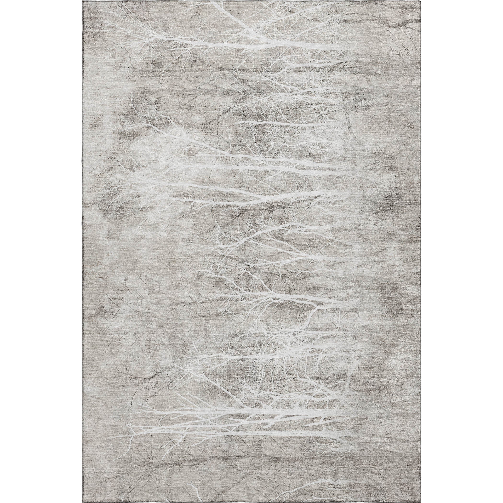 Colombo Machine Washable Transitional Silver Gray Rug 2'6" x 3'10" #shape_Rectangle