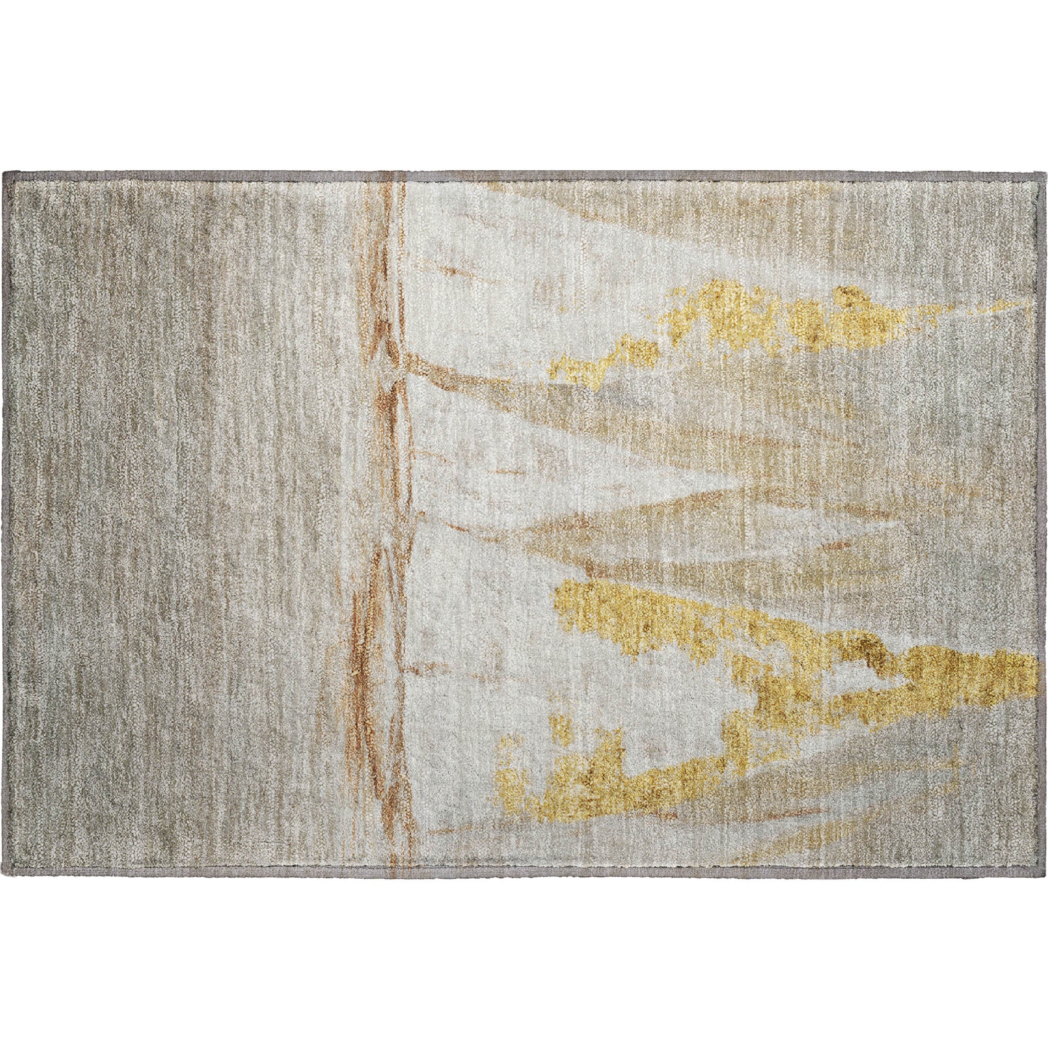 Cairo Machine Washable Transitional Taupe Brown Rug 1'8" x 2'6" #shape_Rectangle