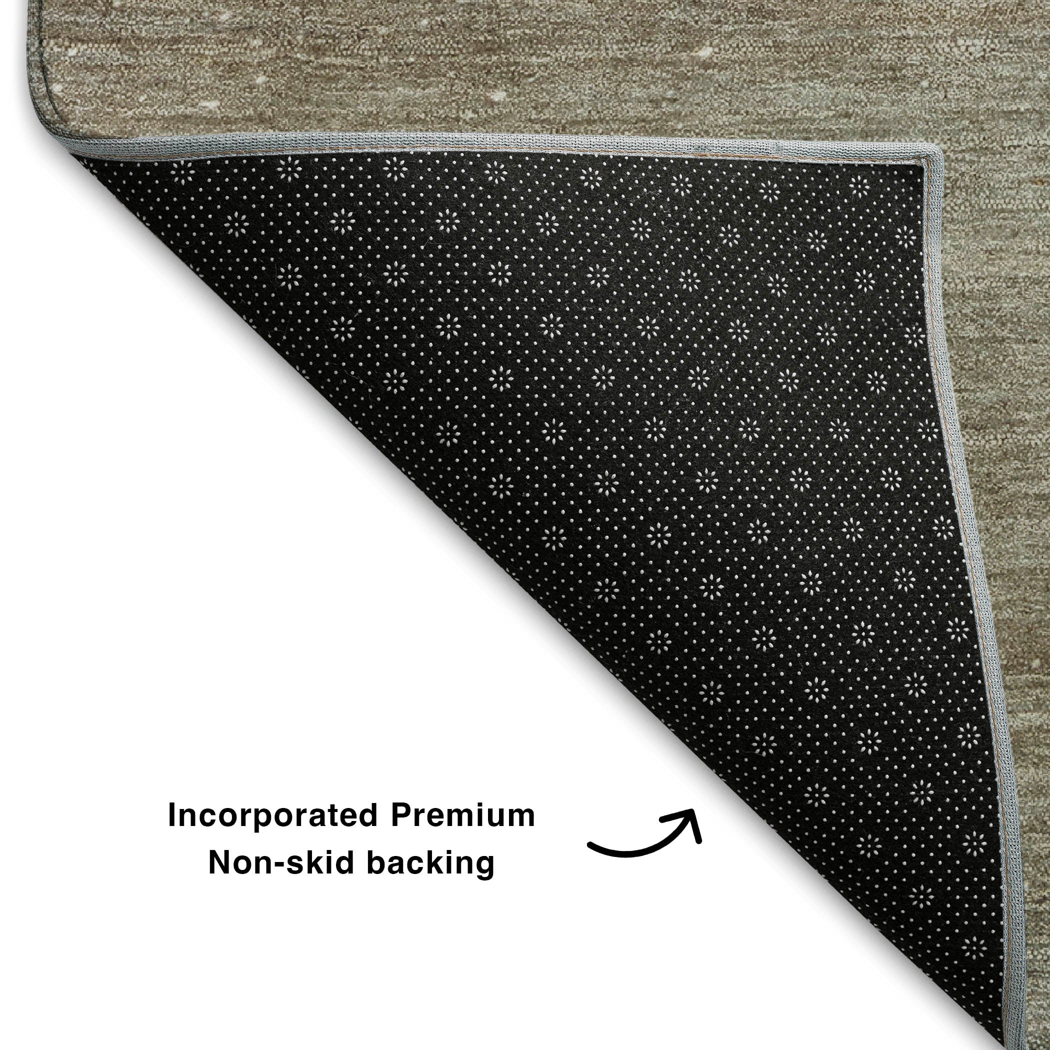 Cairo Machine Washable Transitional Taupe Brown Rug 1'8" x 2'6" #shape_Rectangle