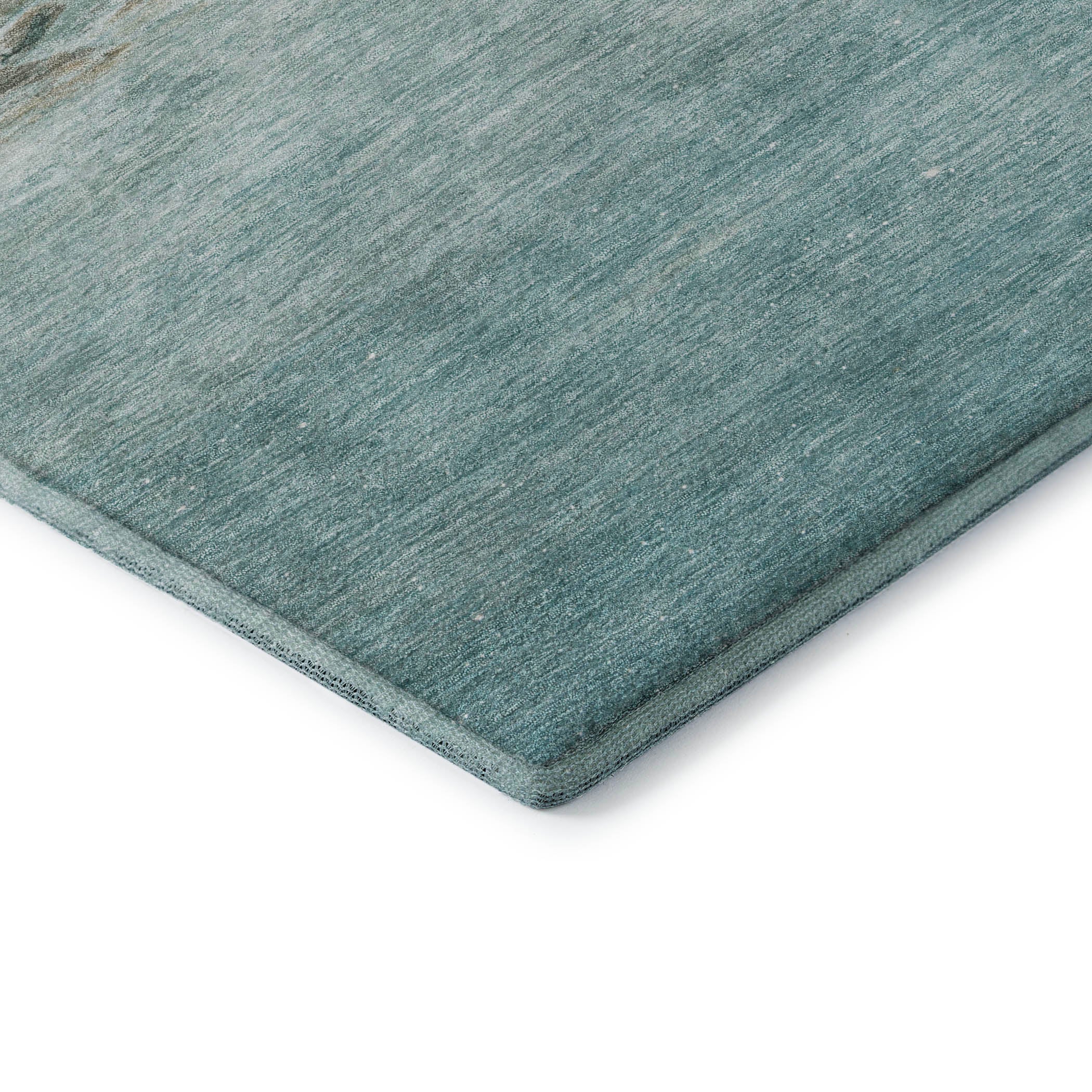 Cairo Machine Washable Transitional Teal Rug 1'8" x 2'6" #shape_Rectangle