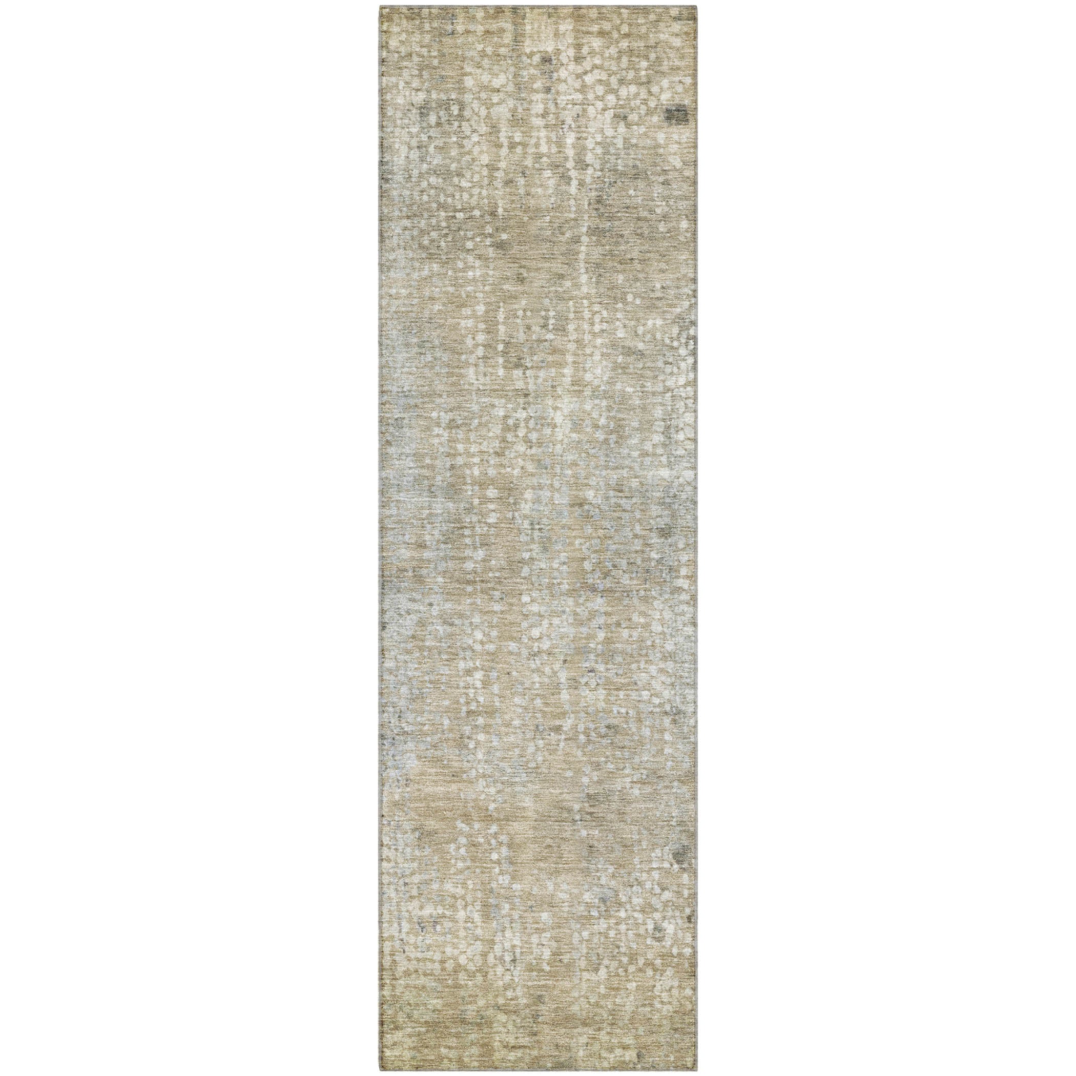 Baku Machine Washable Transitional Beige Brown Rug 2'3" x 7'6" #shape_Runner