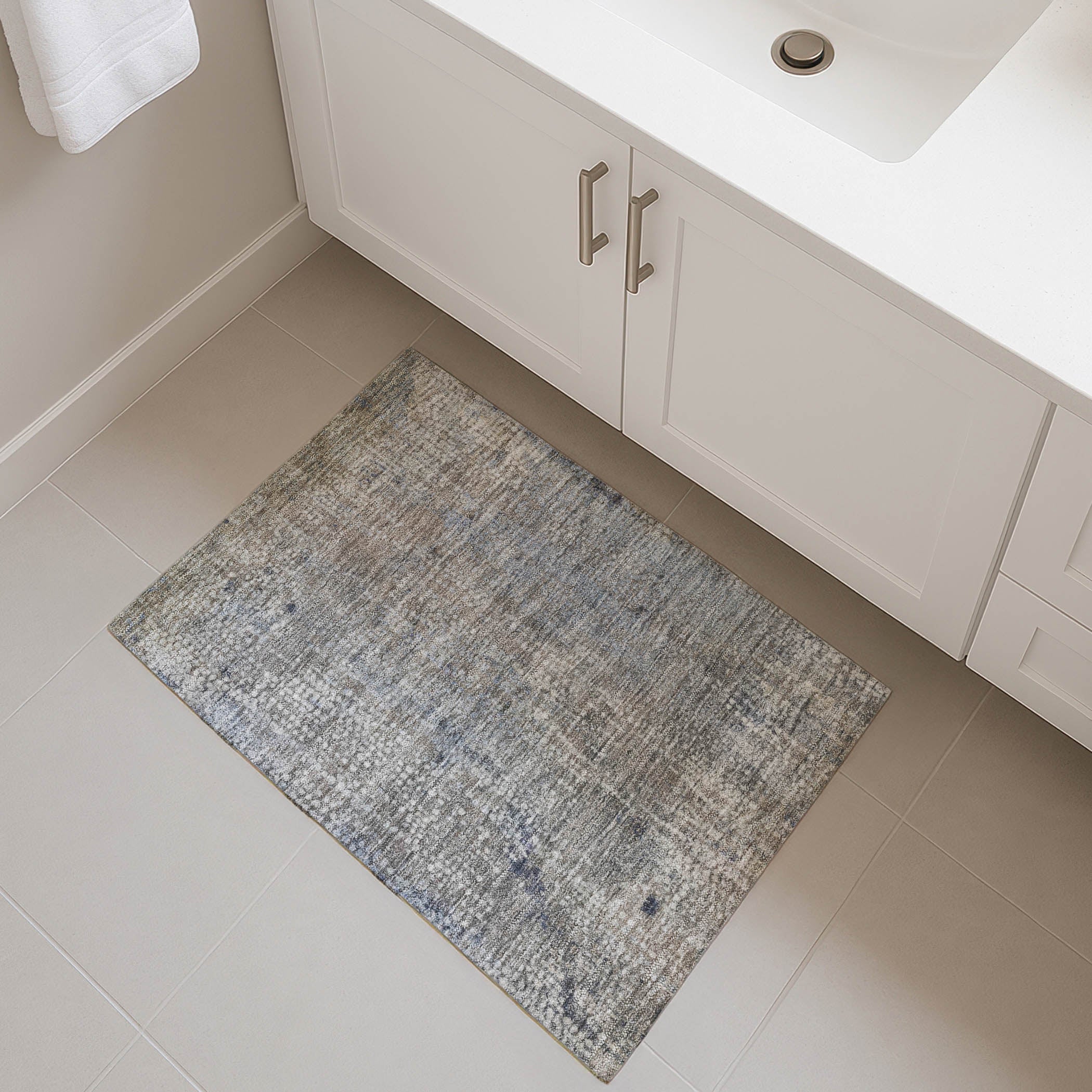 Baku Machine Washable Transitional Taupe Brown Rug 1'8" x 2'6" #shape_Rectangle