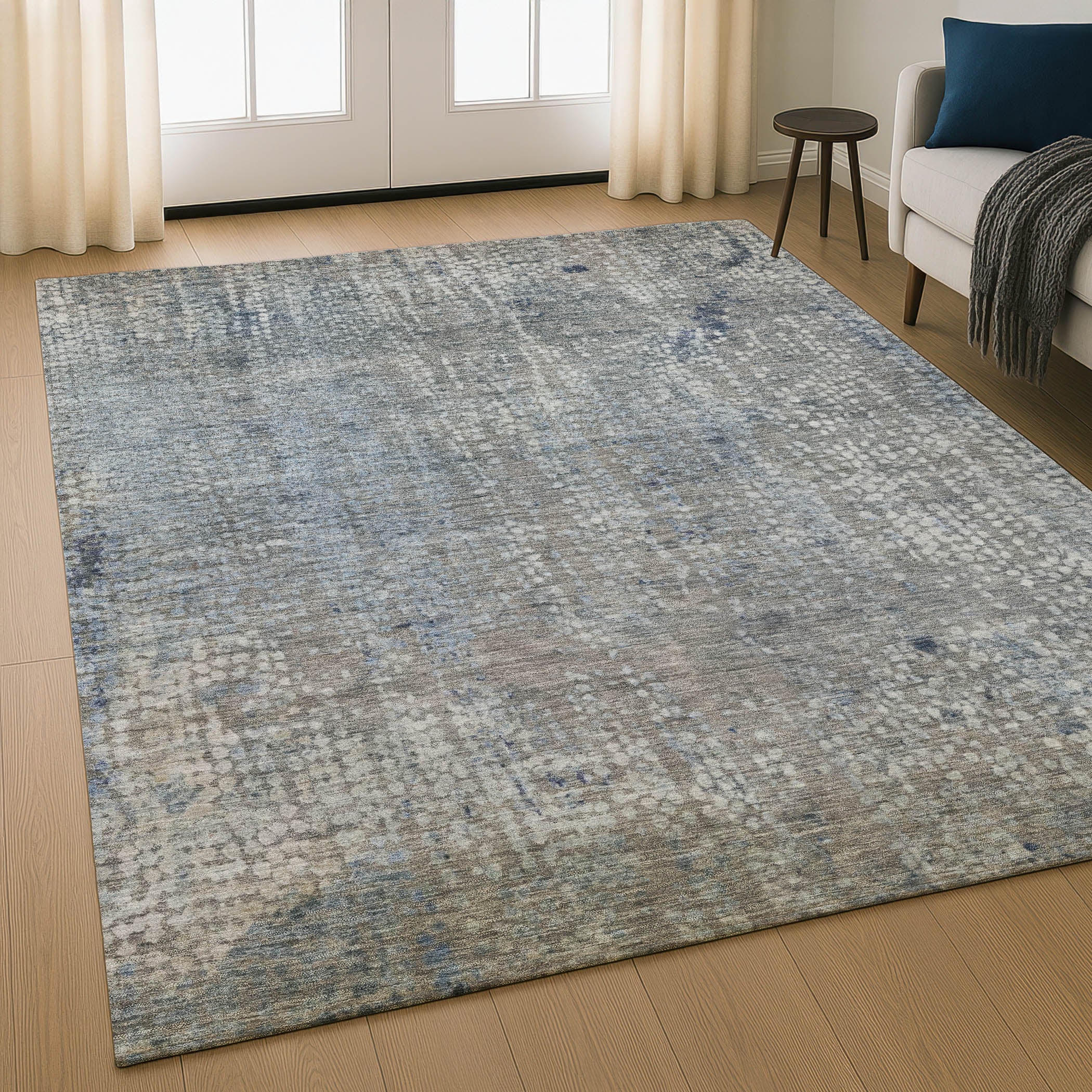 Baku Machine Washable Transitional Taupe Brown Rug 2'6" x 3'10" #shape_Rectangle