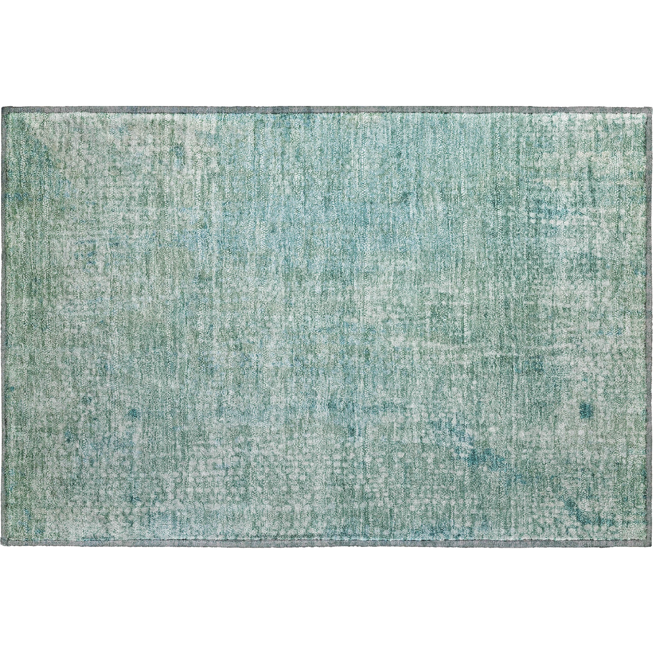Baku Machine Washable Transitional Teal Rug 1'8" x 2'6" #shape_Rectangle