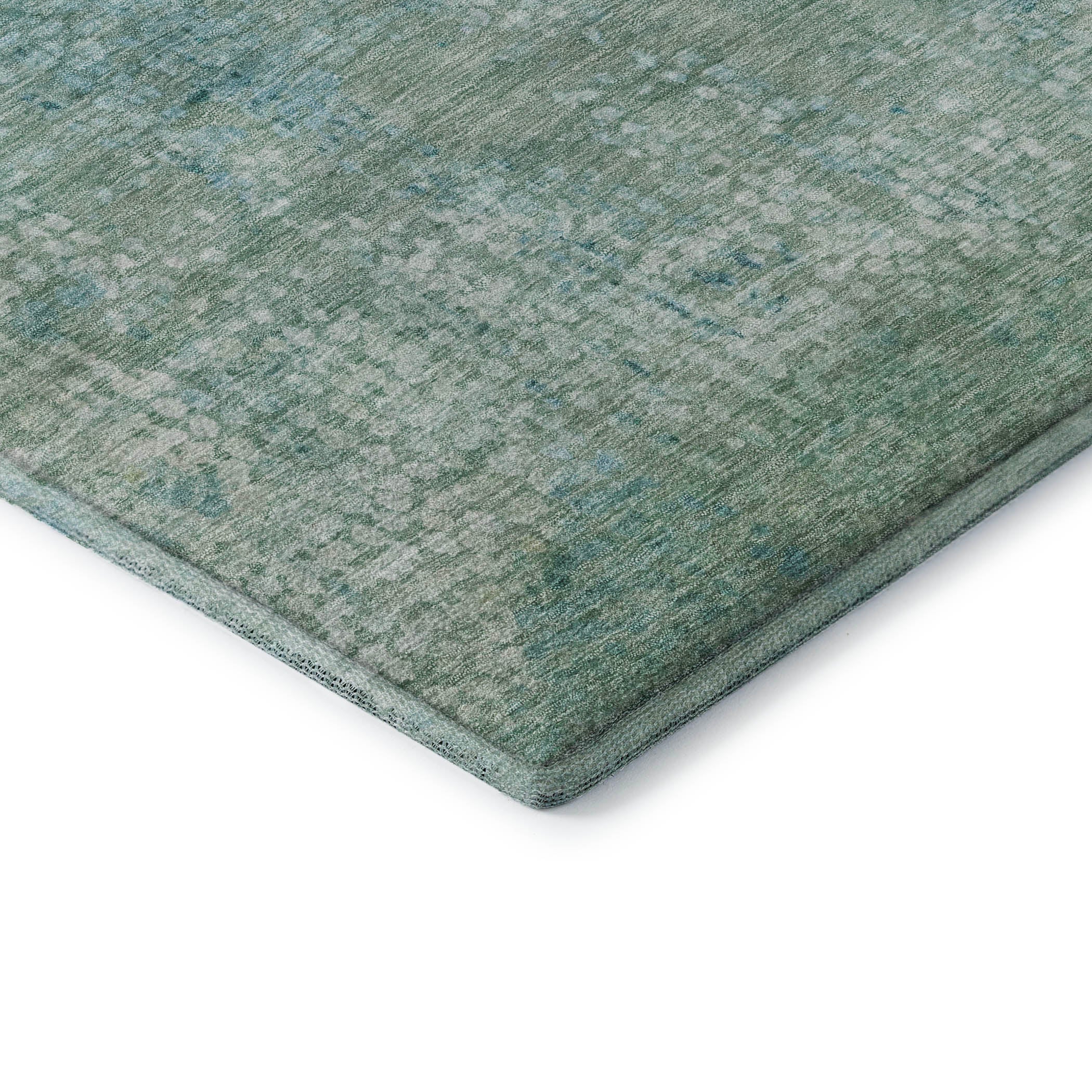 Baku Machine Washable Transitional Teal Rug 1'8" x 2'6" #shape_Rectangle