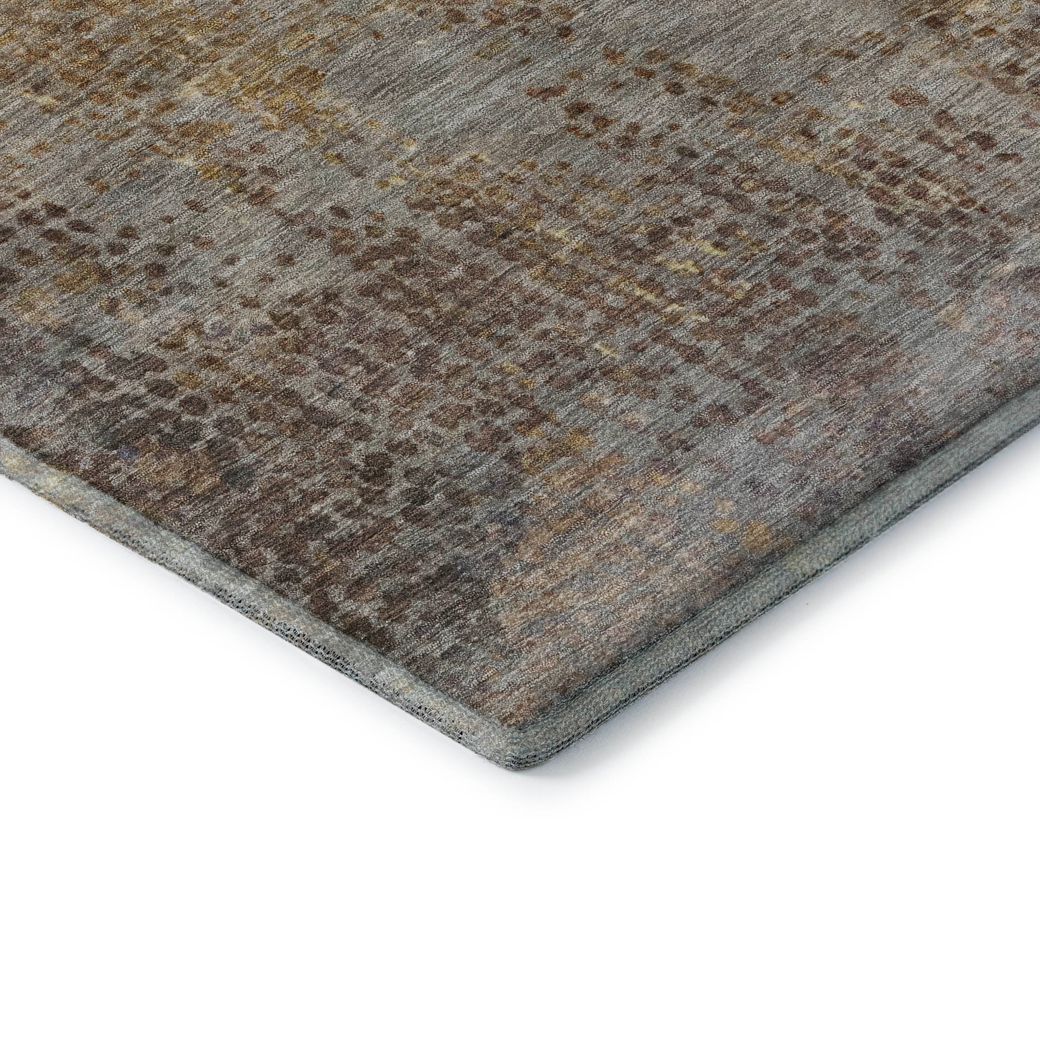 Prague Machine Washable Transitional Brown Rug 1'8" x 2'6" #shape_Rectangle