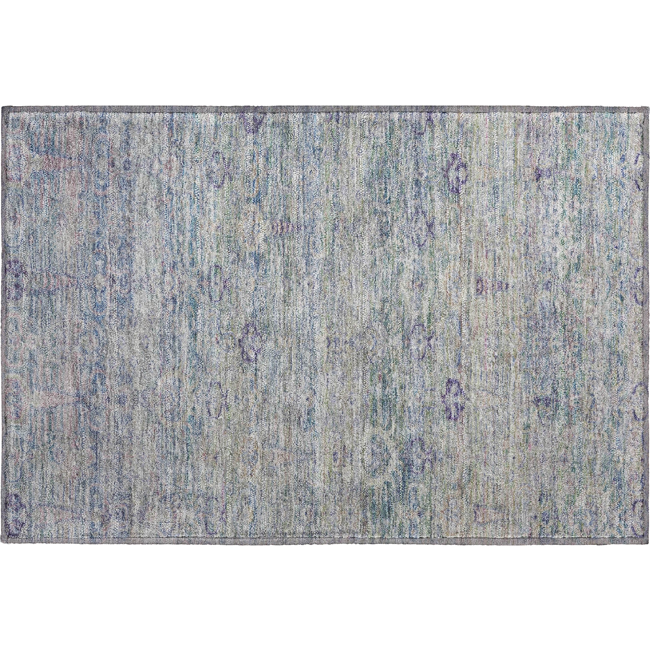 Salzburg Machine Washable Traditional Plum Purple Rug 1'8" x 2'6" #shape_Rectangle