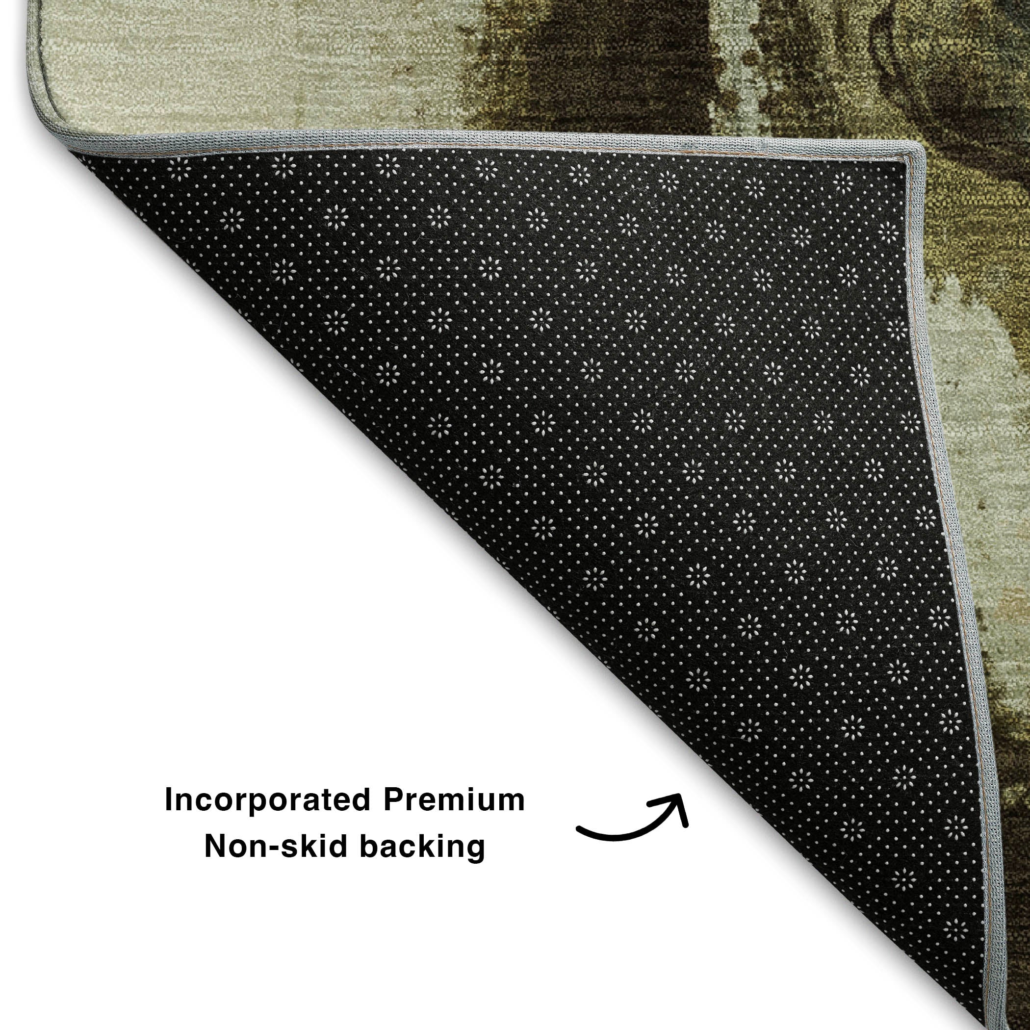 Reykjavik Machine Washable Transitional Brown Rug 1'8" x 2'6" #shape_Rectangle