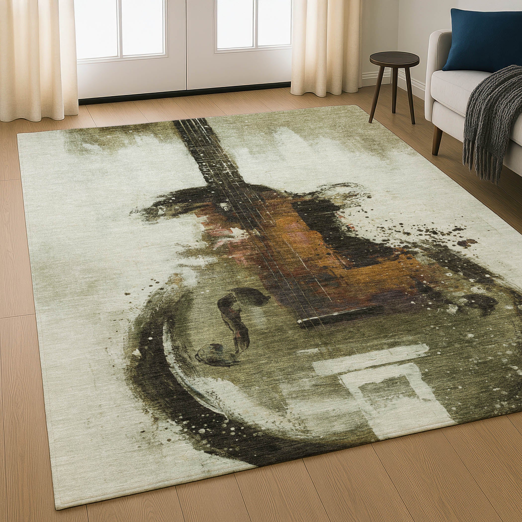 Reykjavik Machine Washable Transitional Brown Rug 2'6" x 3'10" #shape_Rectangle