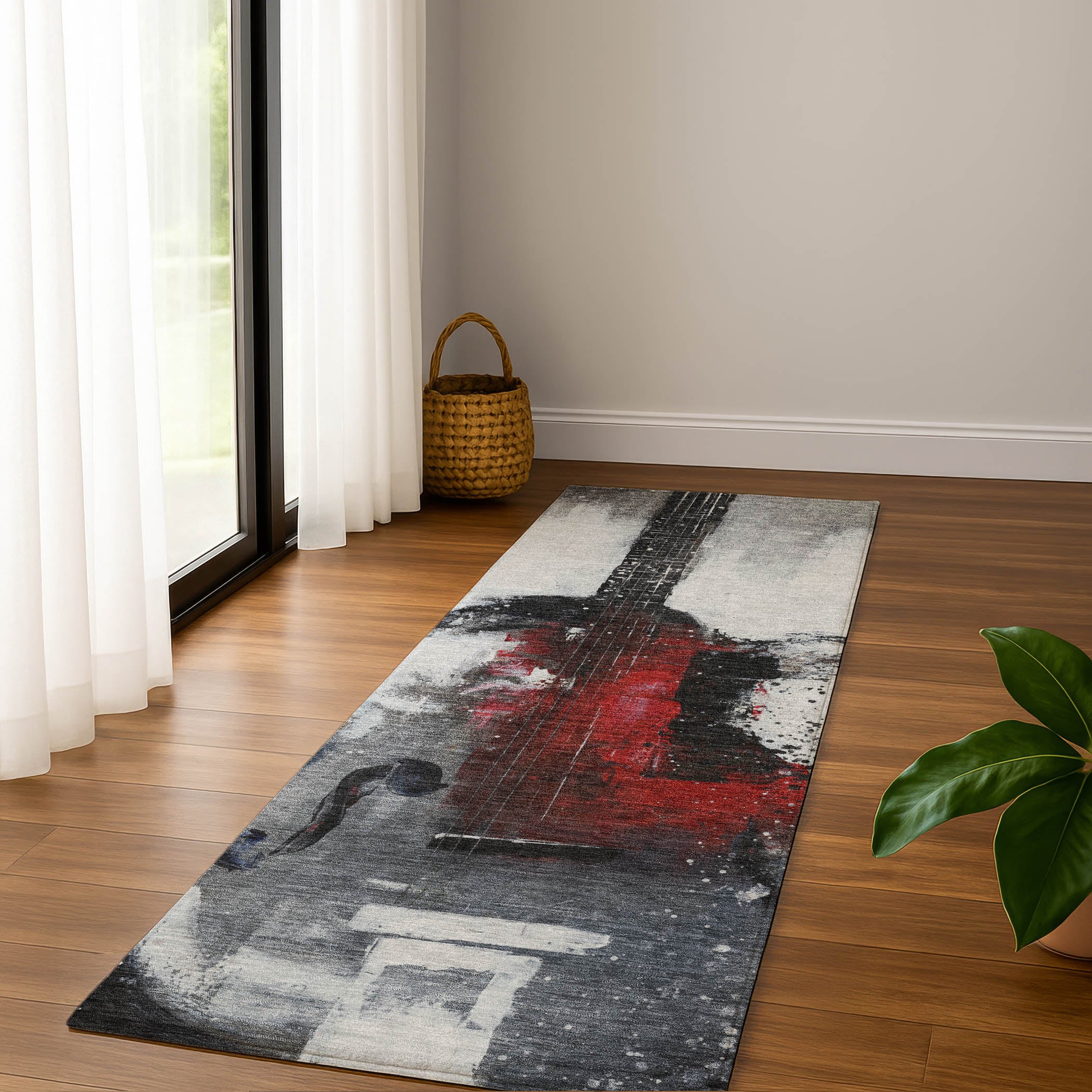 Reykjavik Machine Washable Transitional Gray Rug 2'3" x 7'6" #shape_Runner