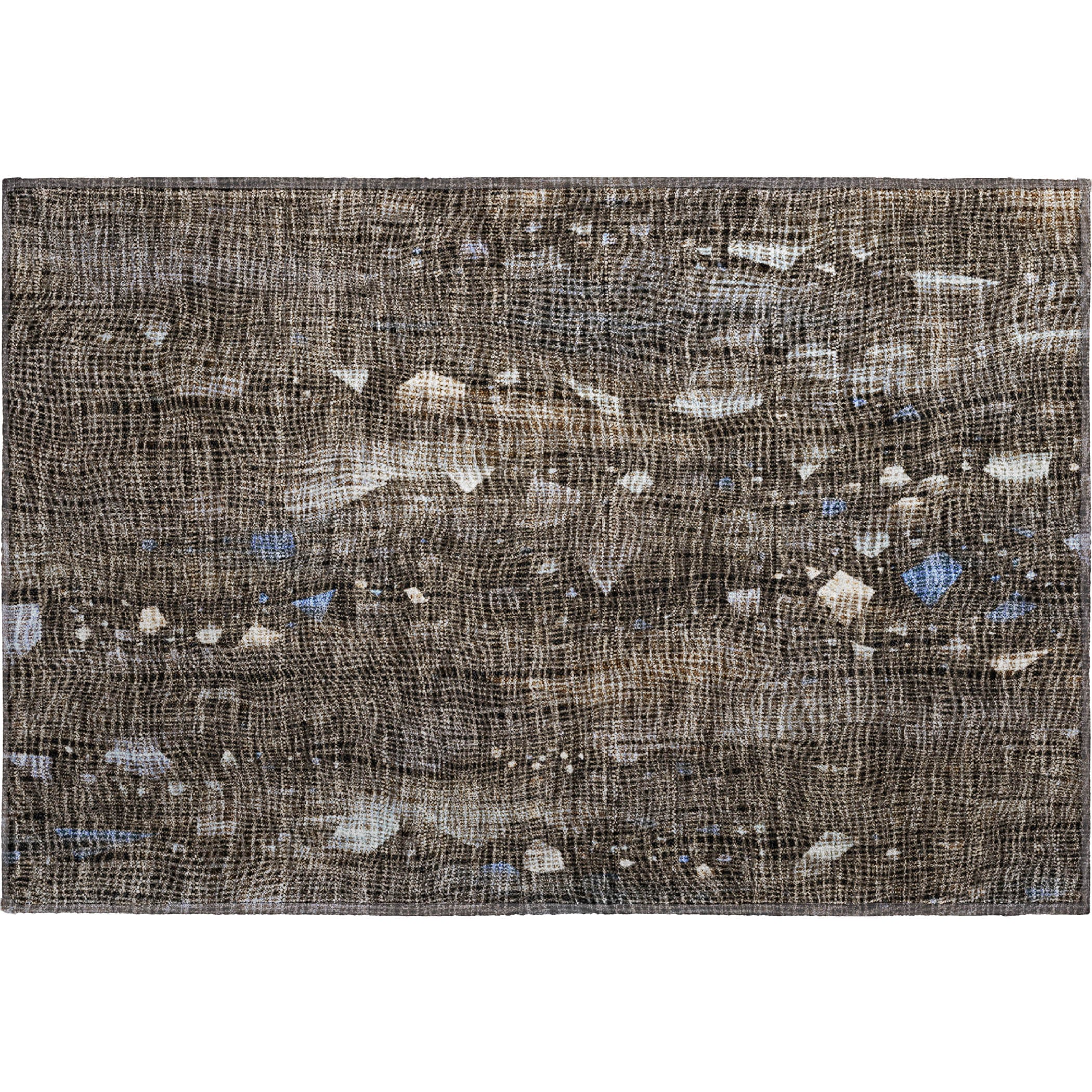 Seville Machine Washable Transitional Chocolate Brown Rug 1'8" x 2'6" #shape_Rectangle