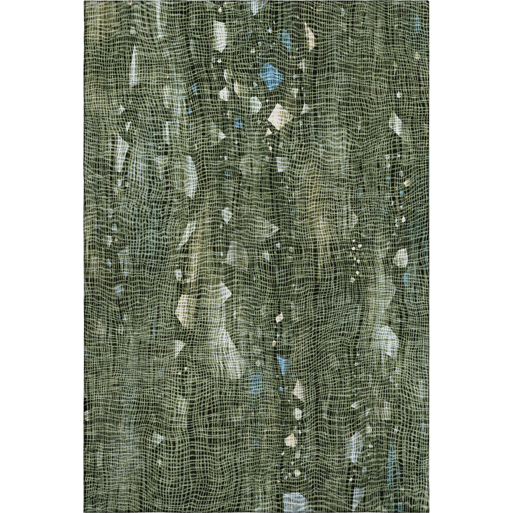 Seville Machine Washable Transitional Fern Green Rug 2'6" x 3'10" #shape_Rectangle