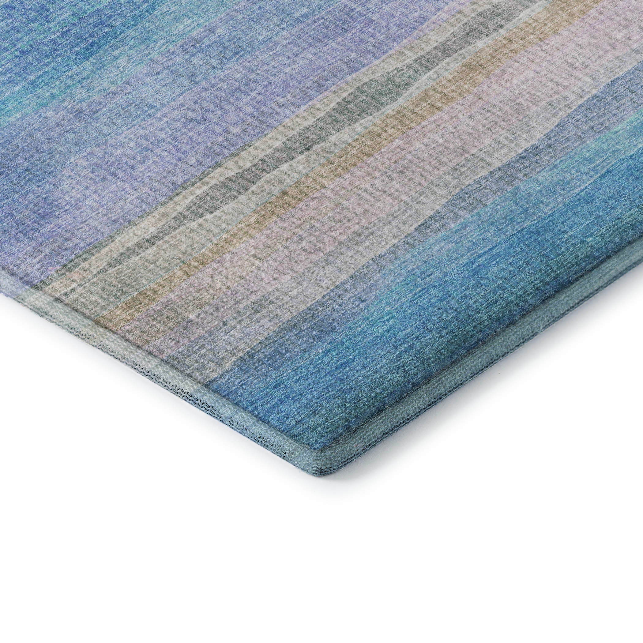 Athens Machine Washable Transitional Aqua Teal Rug 1'8" x 2'6" #shape_Rectangle