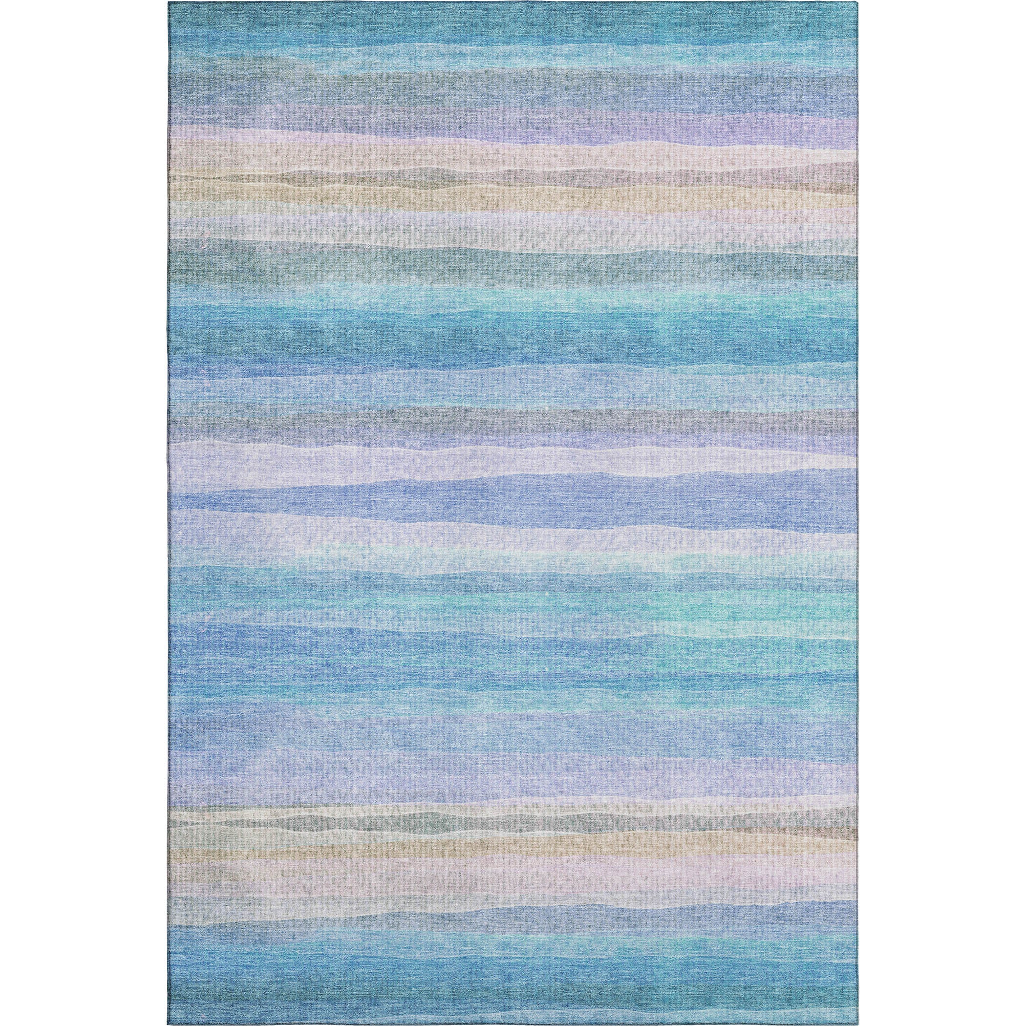 Athens Machine Washable Transitional Aqua Teal Rug 2'6" x 3'10" #shape_Rectangle