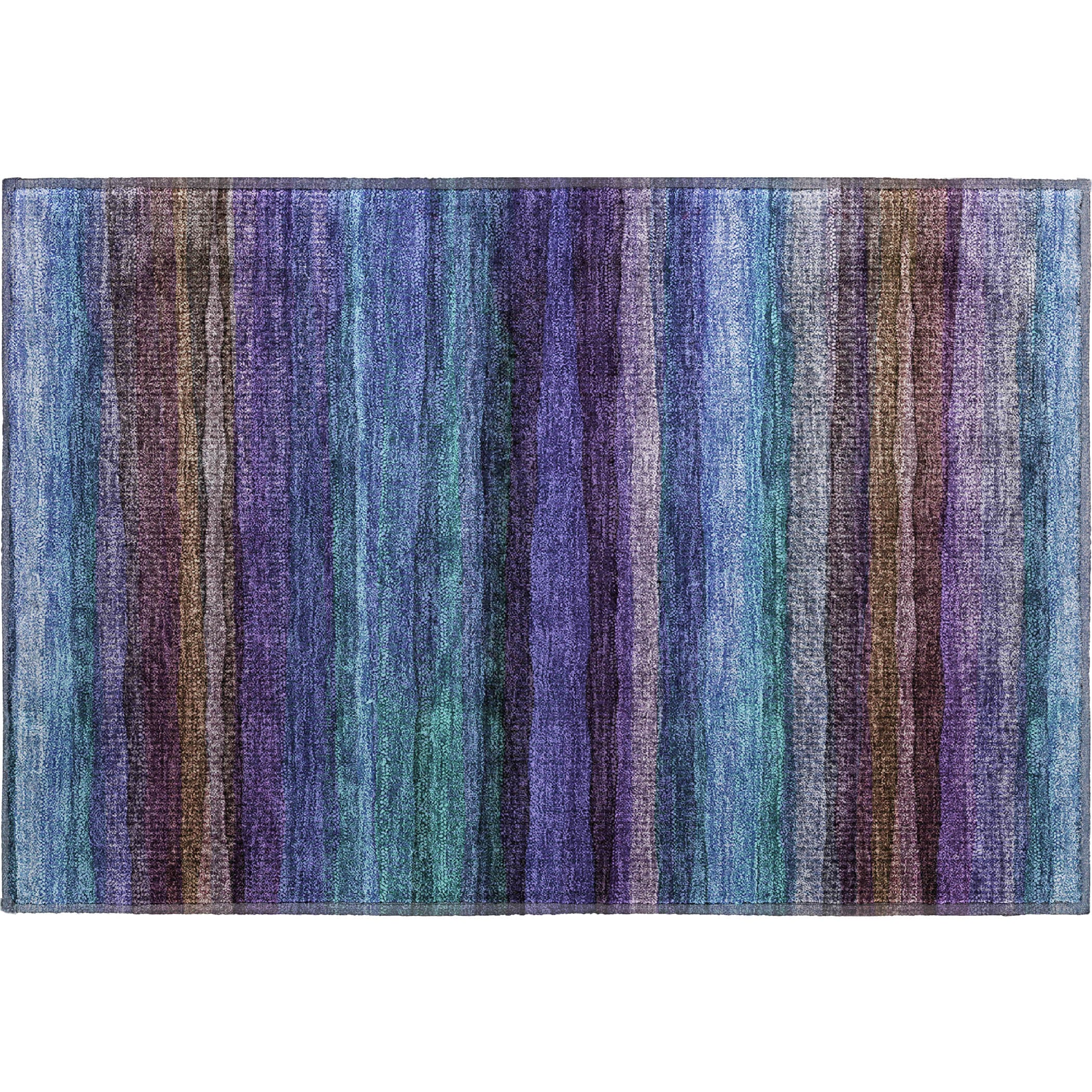 Athens Machine Washable Transitional Blue Rug 1'8" x 2'6" #shape_Rectangle