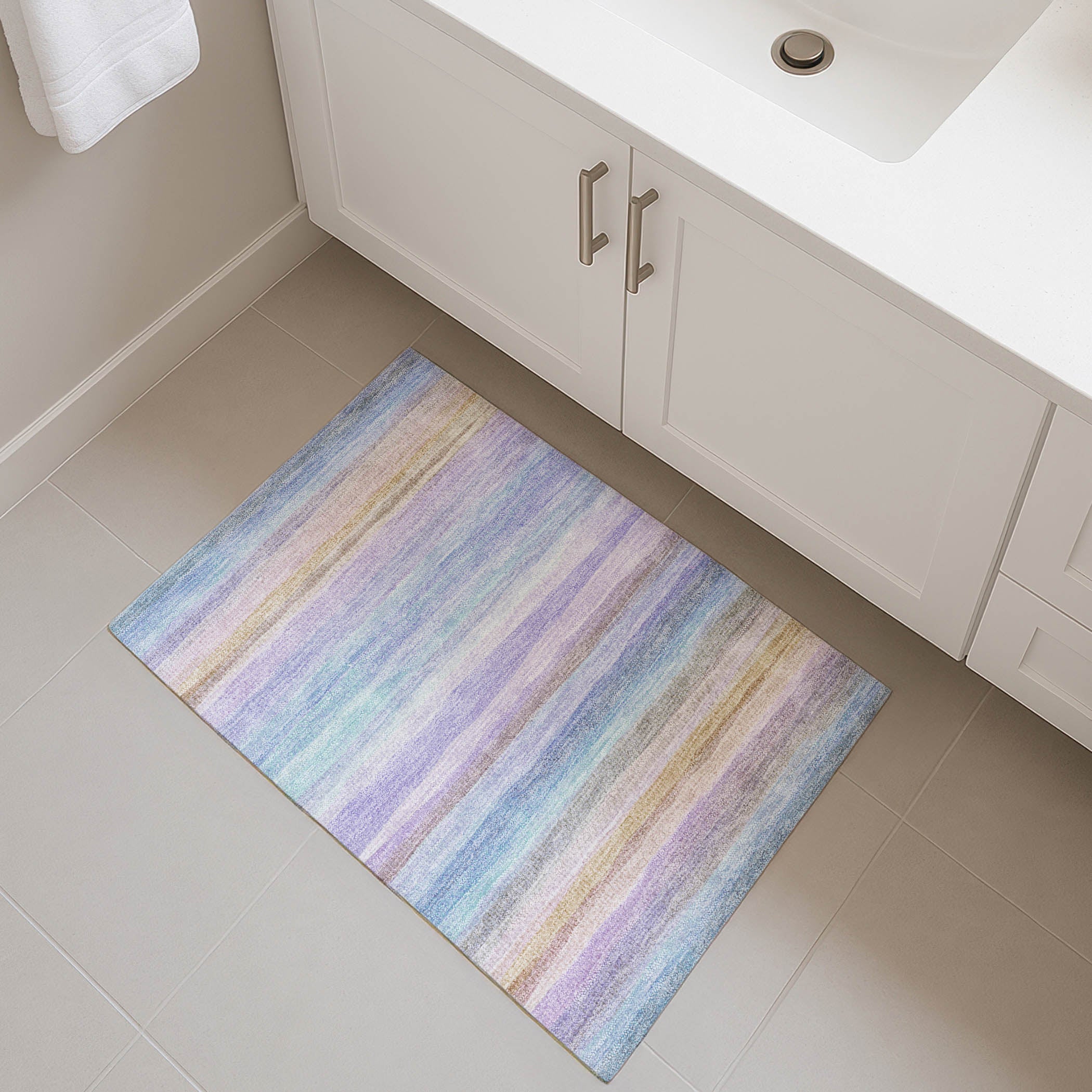 Athens Machine Washable Transitional Lavender Purple Rug 1'8" x 2'6" #shape_Rectangle