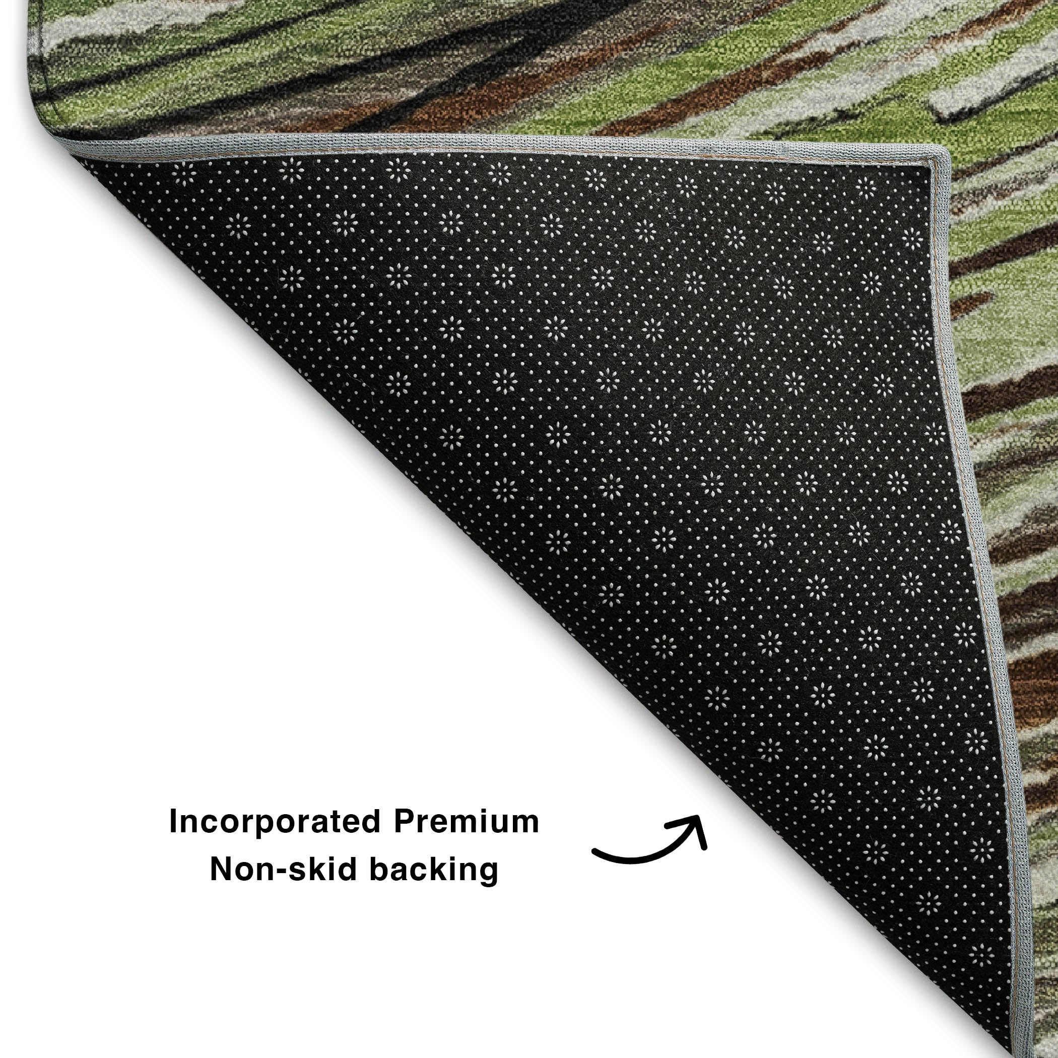 Tbilisi Machine Washable Transitional Aloe Green Rug 1'8" x 2'6" #shape_Rectangle