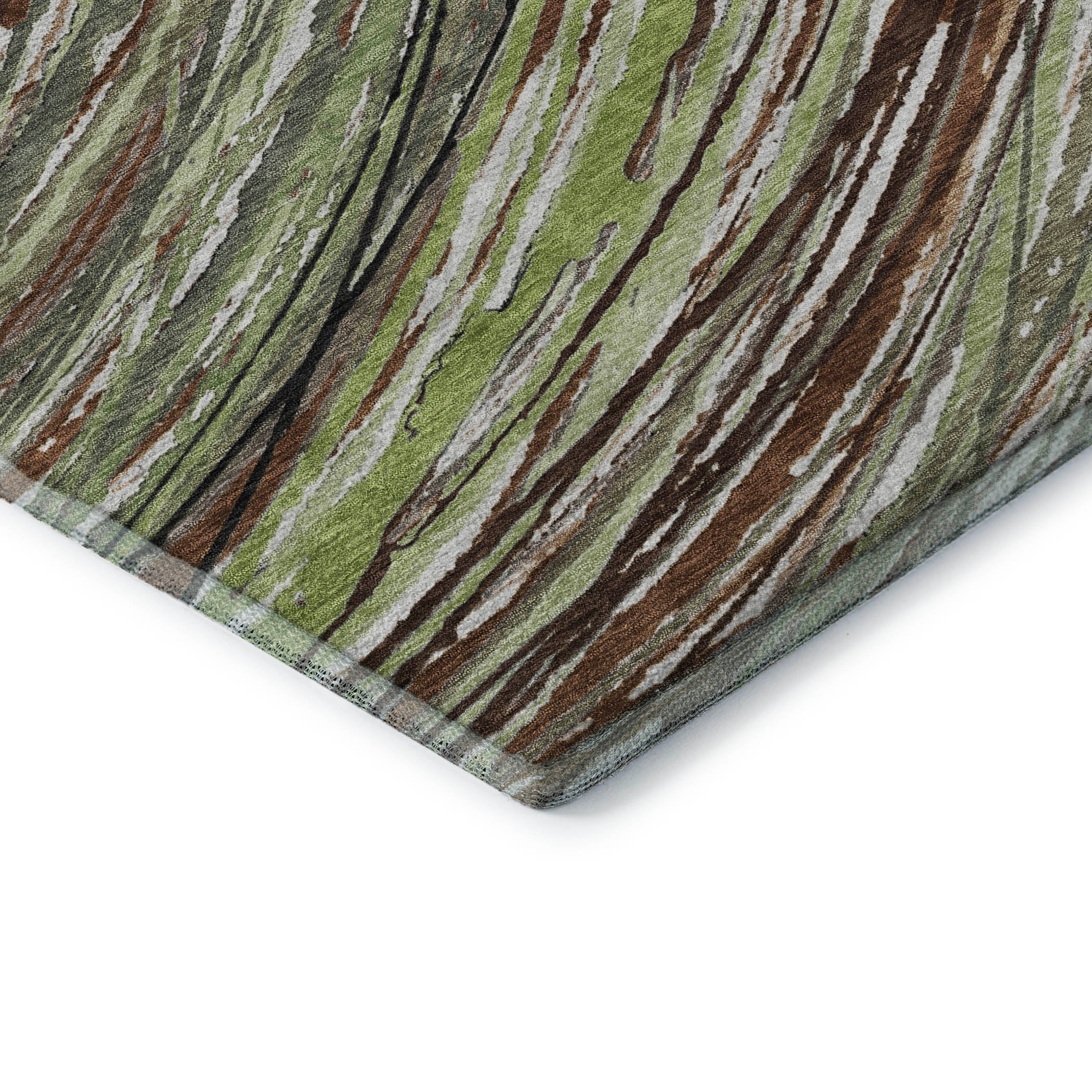 Tbilisi Machine Washable Transitional Aloe Green Rug 1'8" x 2'6" #shape_Rectangle